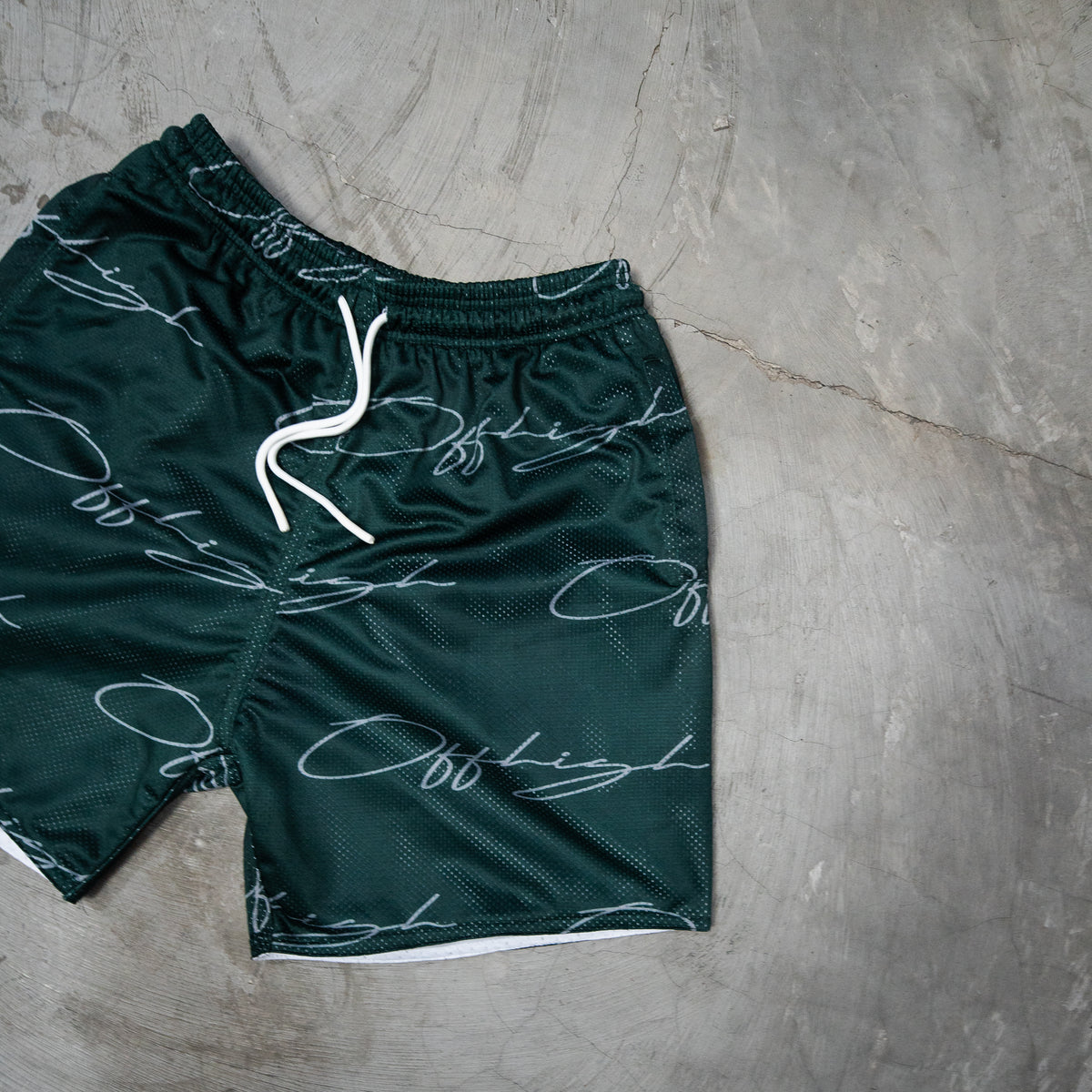 OFFHIGH SLY GREEN MESH SHORT