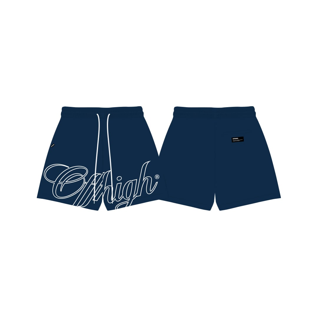 OFFHIGH SCRIPT NAVY BLUE MESH SHORT (NEW FIT)