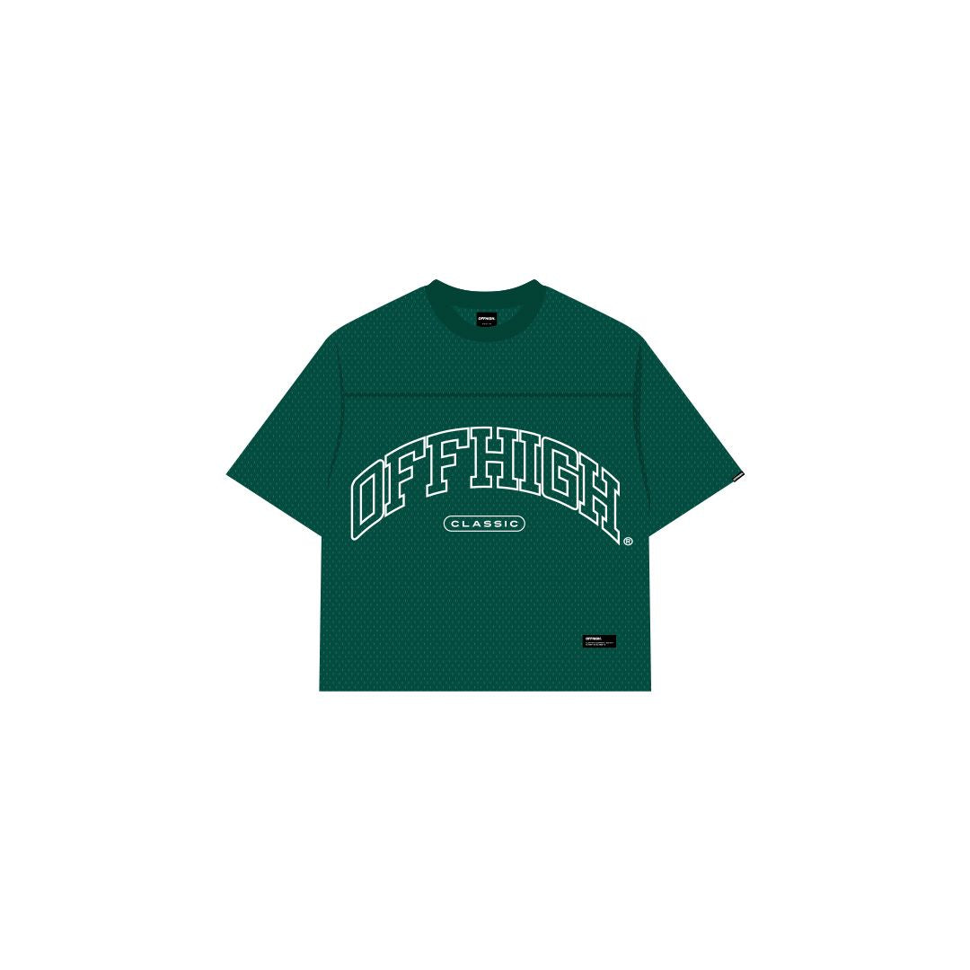 OFFHIGH MESH TEE PIERCE GREEN