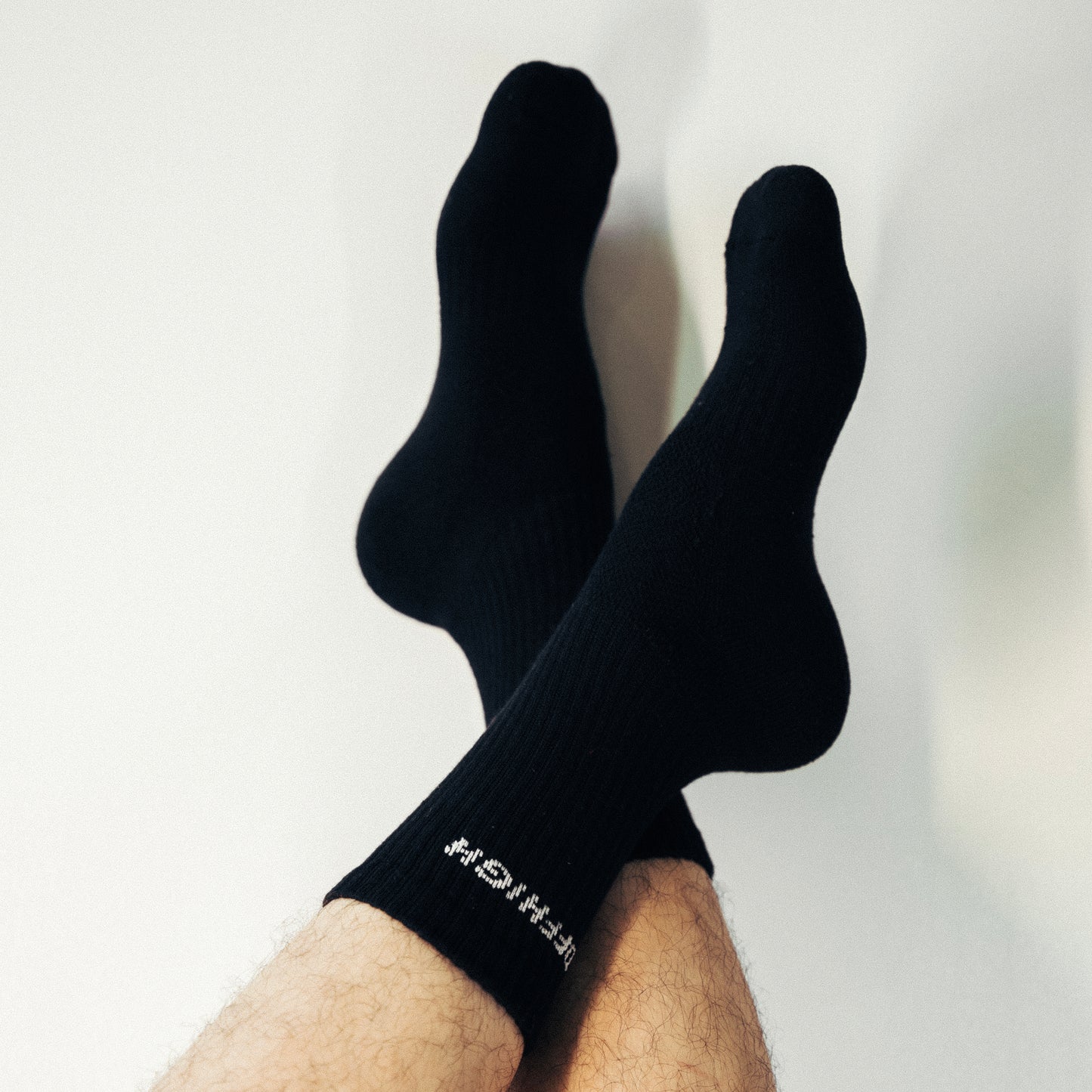 OFFHIGH LOGO BLACK COTTON SOCKS