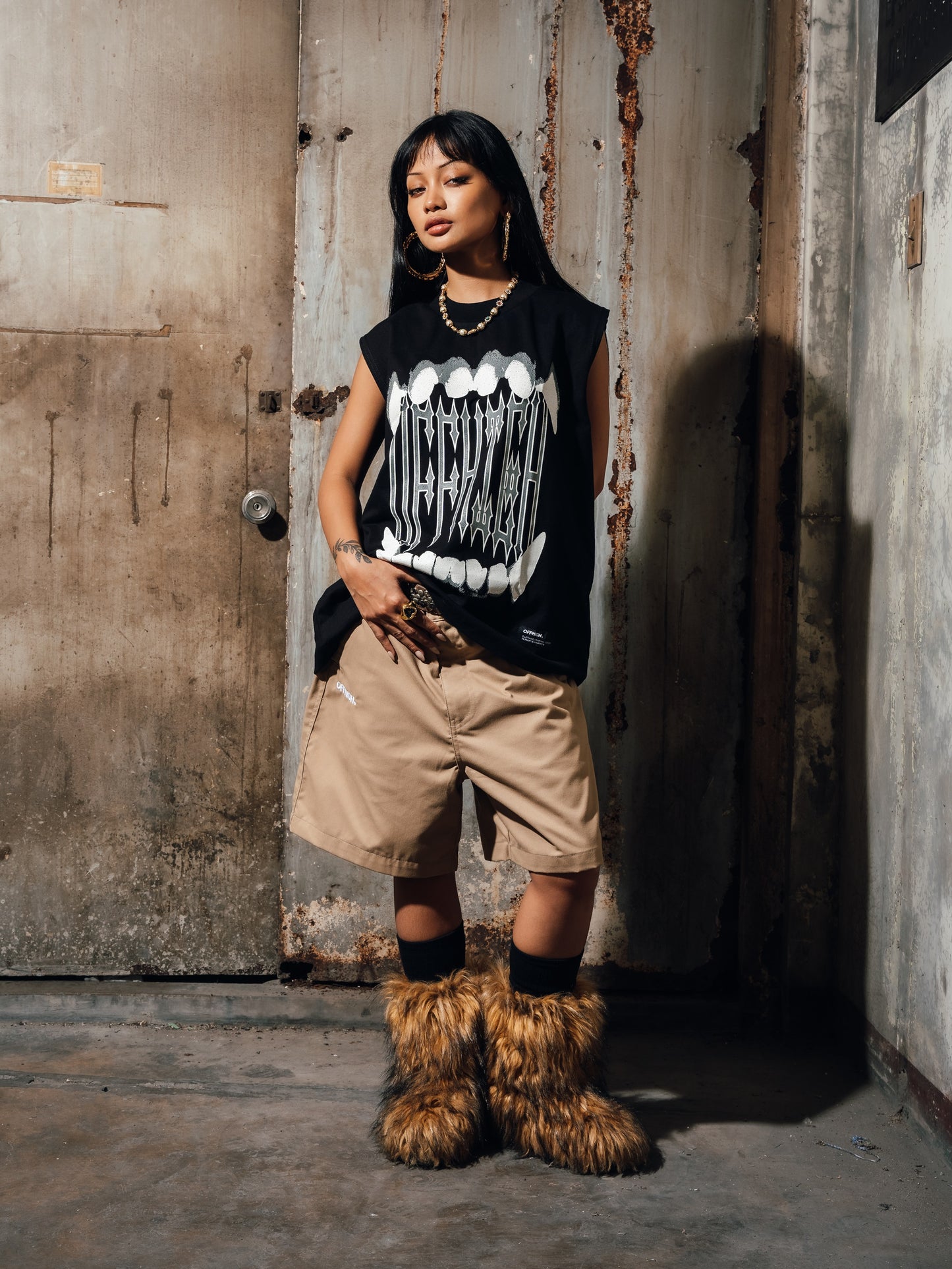 OFFHIGH BITE BLACK MUSCLE TEE