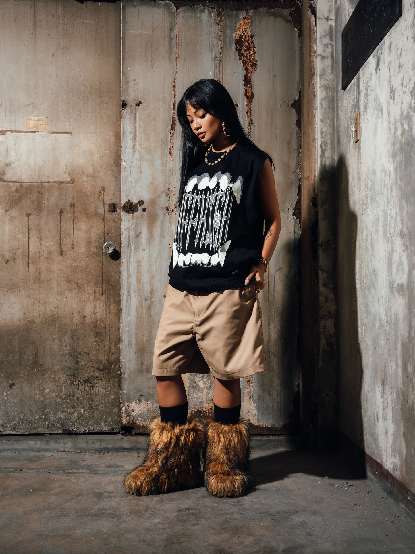 OFFHIGH BITE BLACK MUSCLE TEE