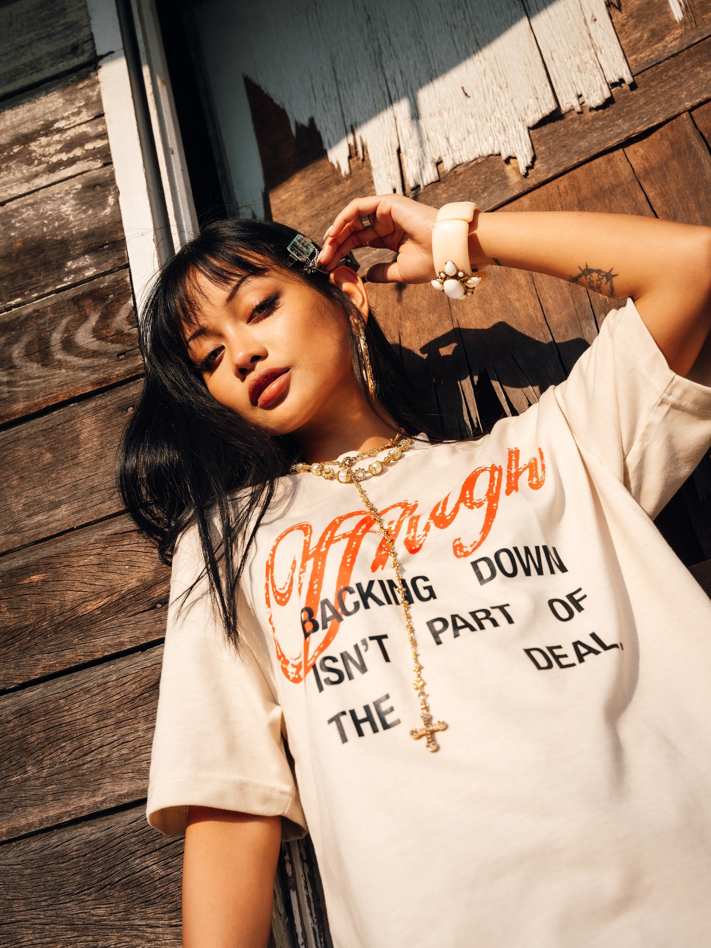 OFFHIGH BACKING DOWN OFF WHITE TSHIRT