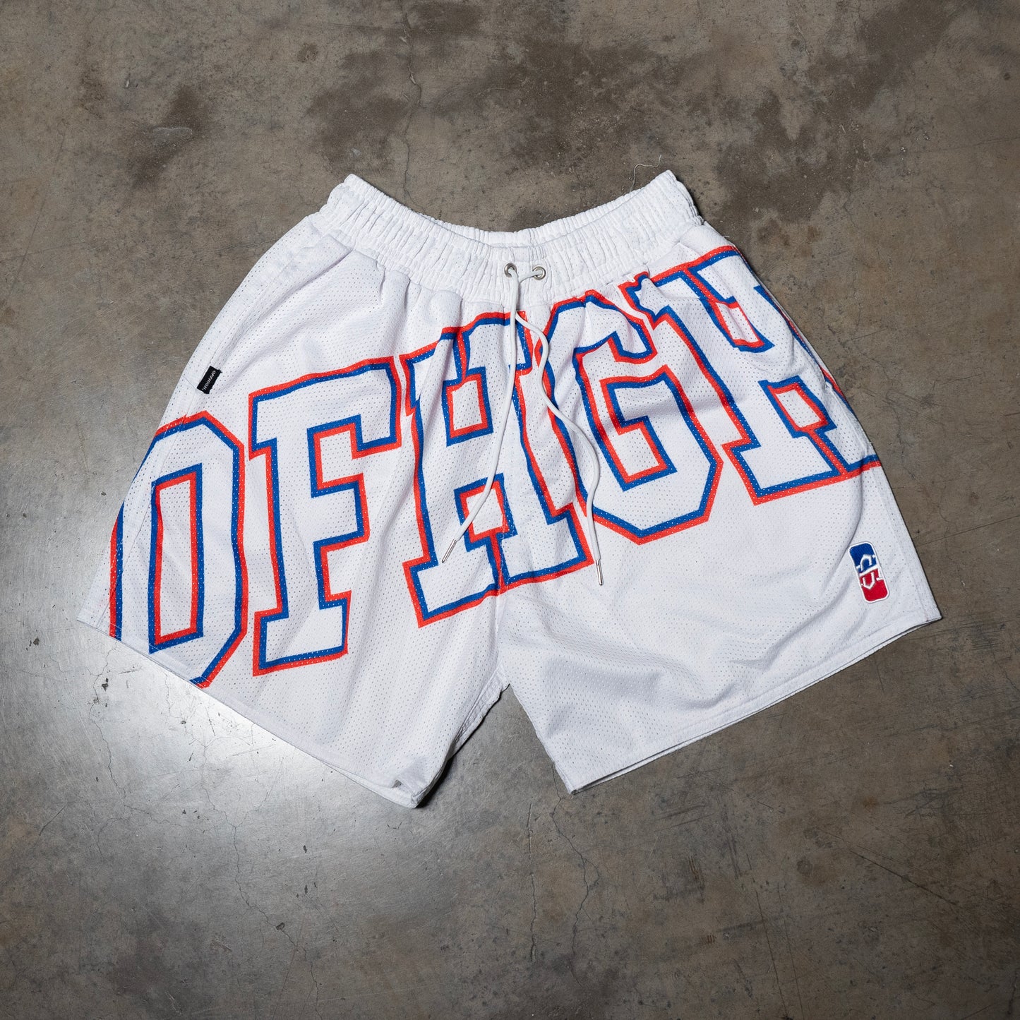 OFFHIGH MNL ARCH MESH SHORTS - WHITE