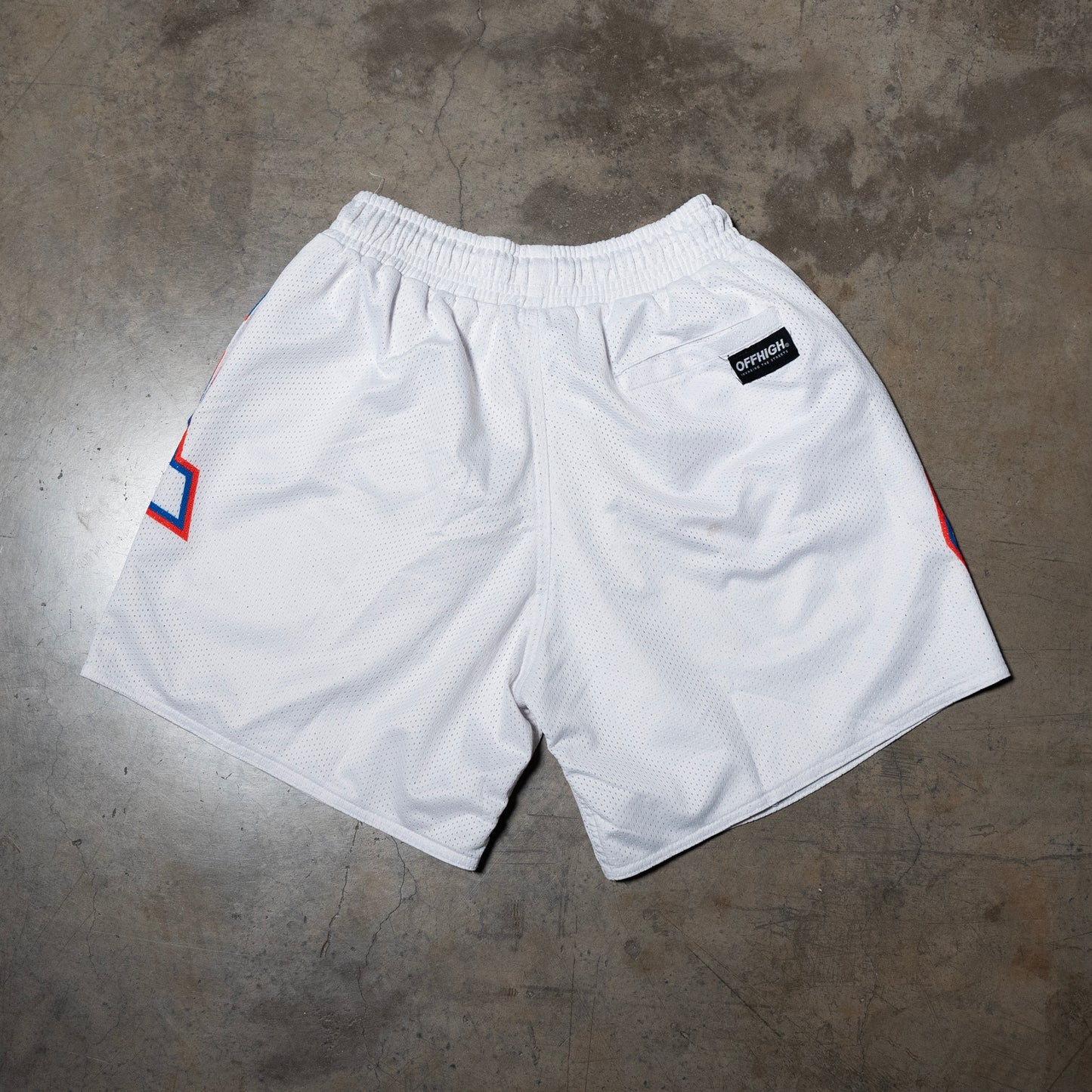 OFFHIGH MNL ARCH MESH SHORTS - WHITE