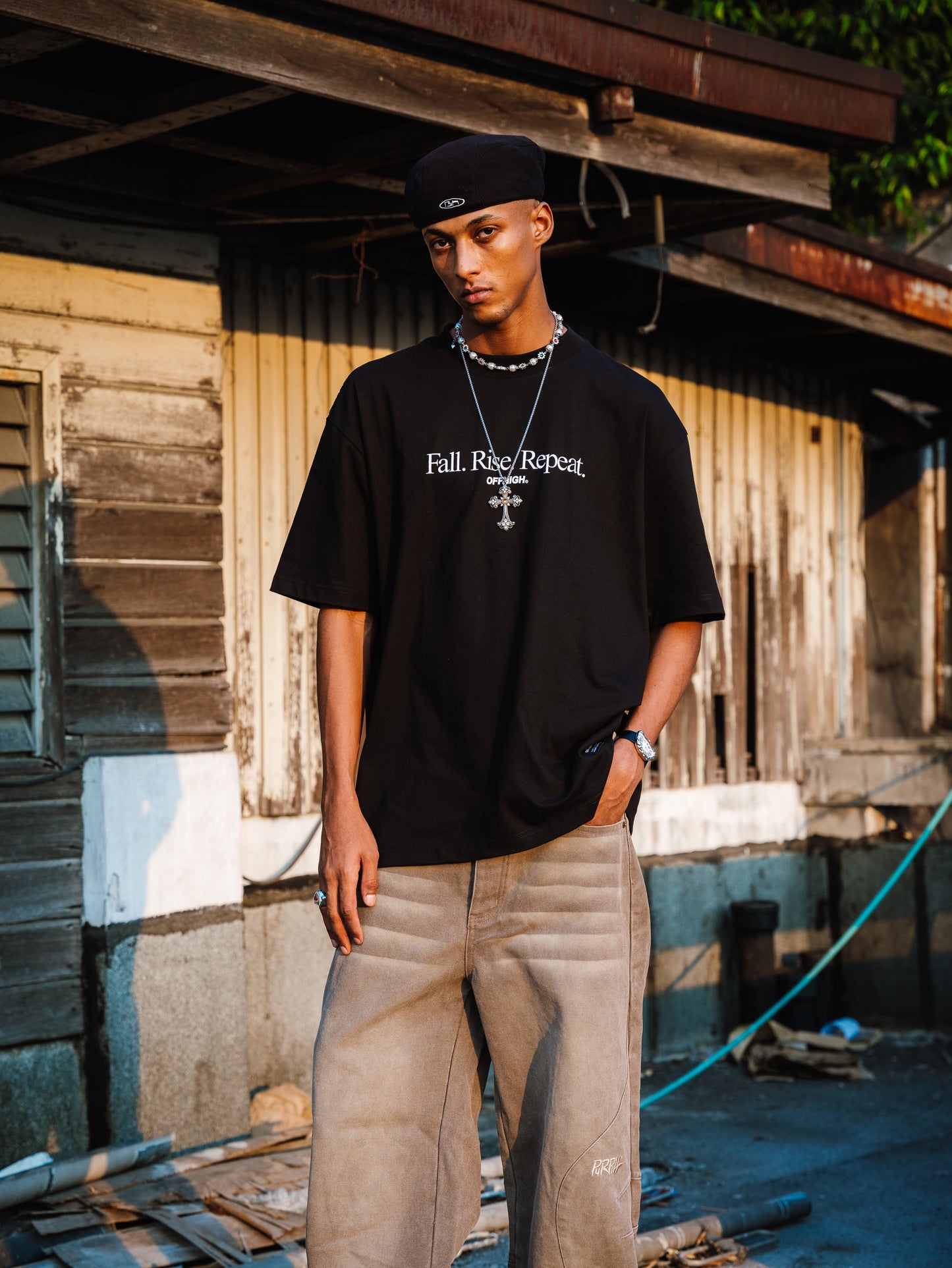 OFFHIGH F.R.R BLACK TSHIRT