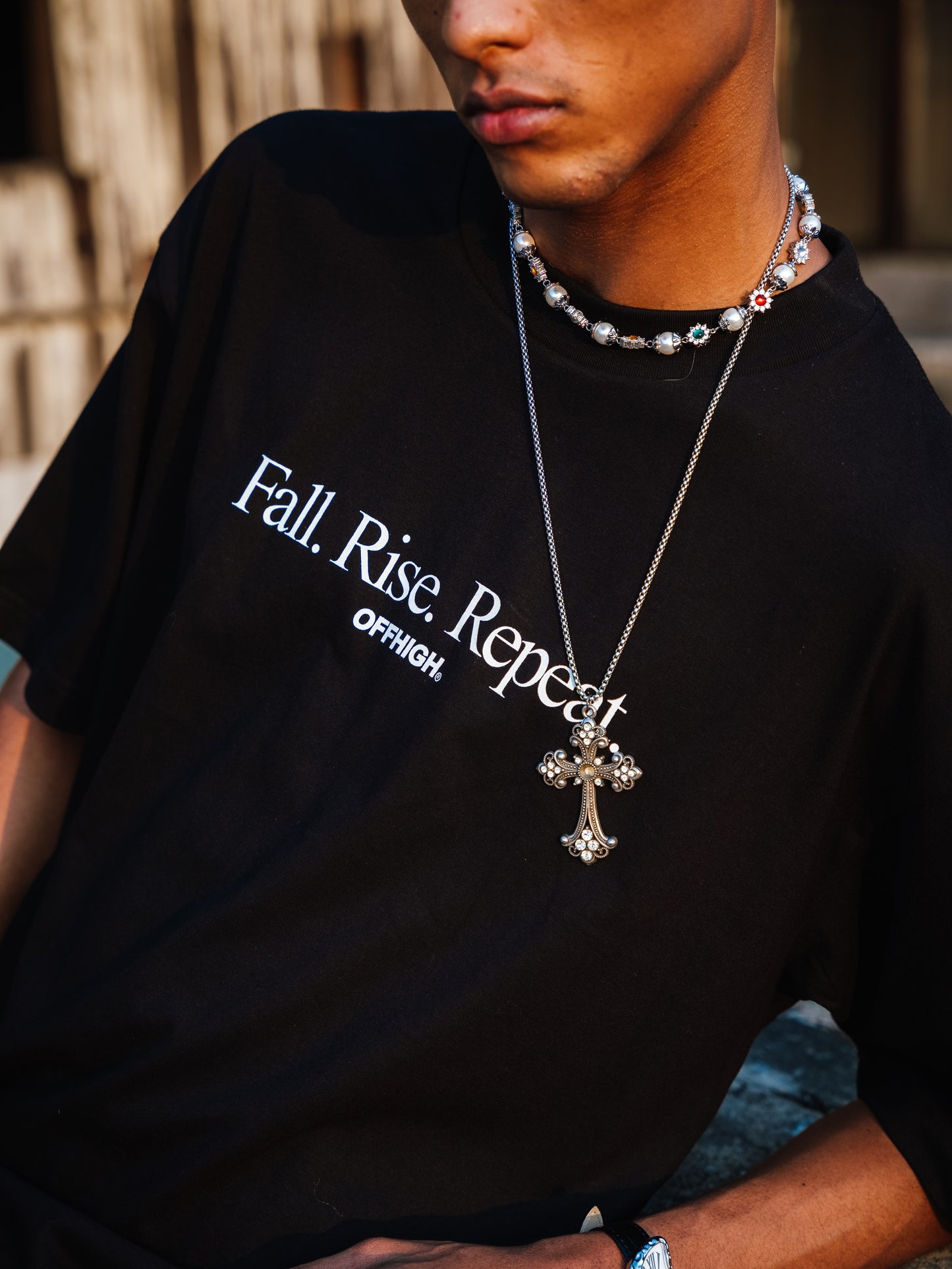 OFFHIGH F.R.R BLACK TSHIRT