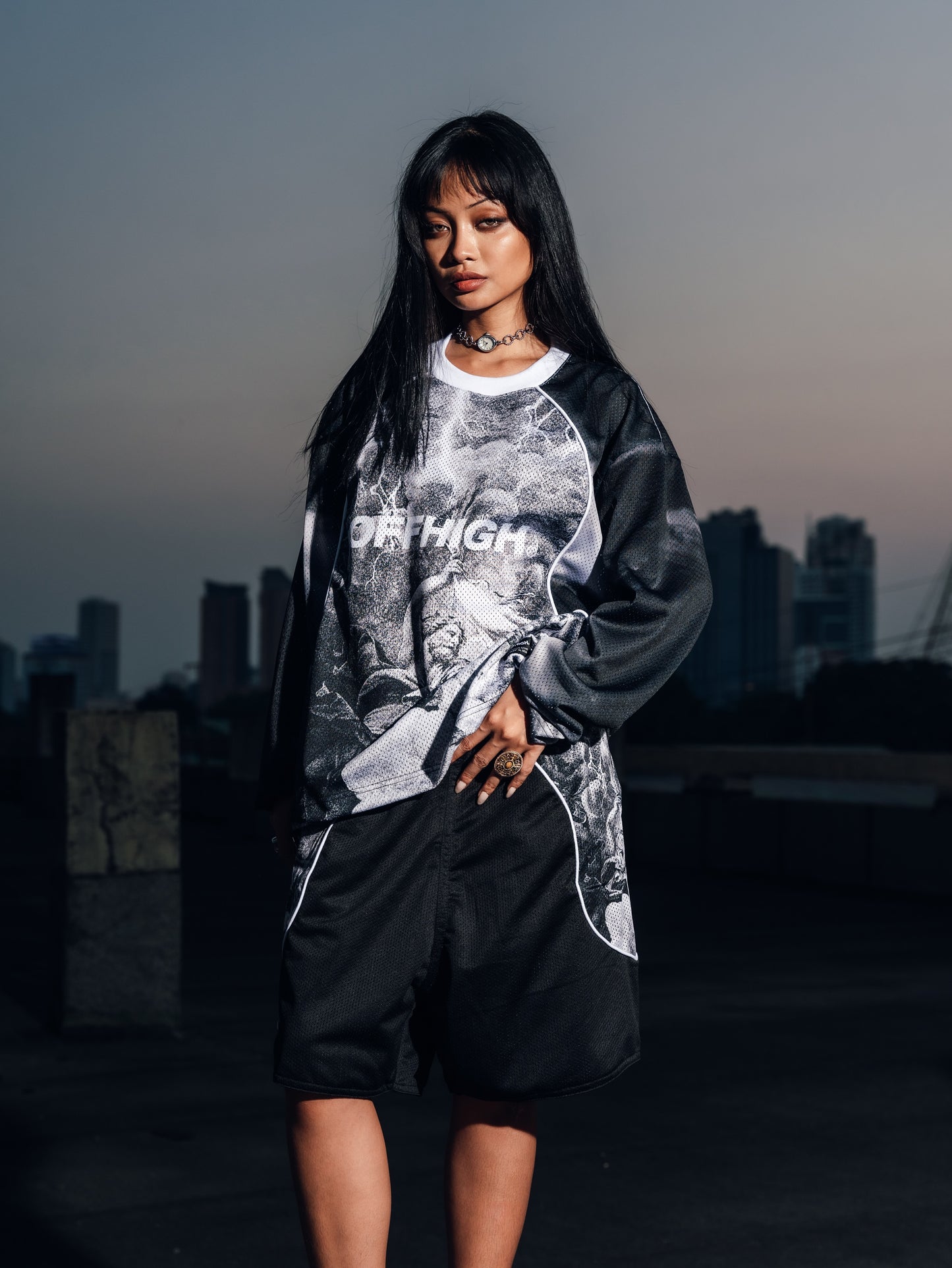 OFFHIGH LIGHT & SHADOW LONGSLEEVE