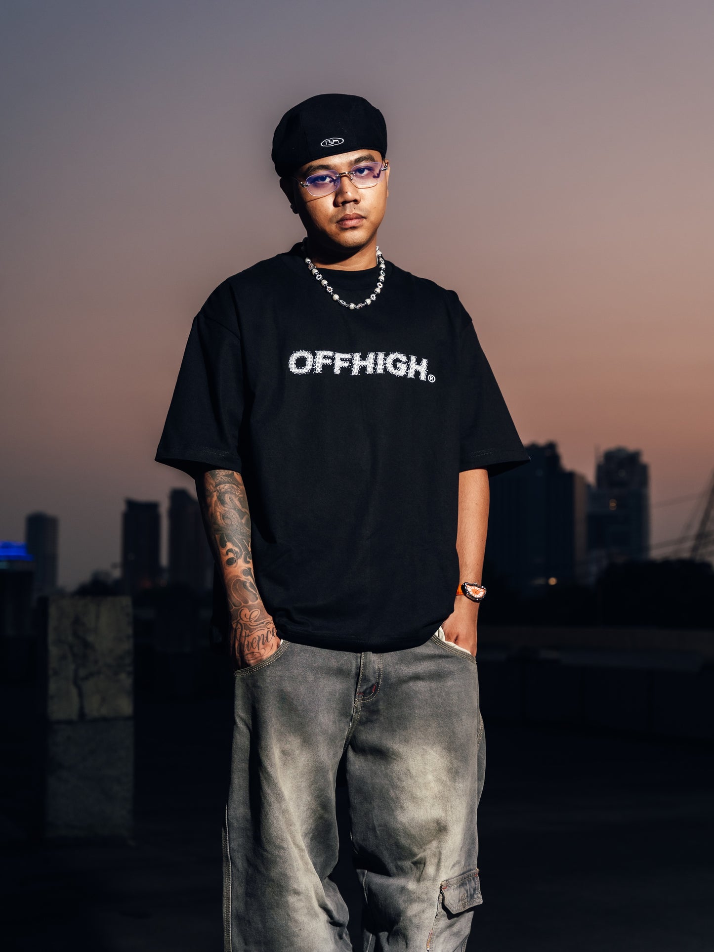 OFFHIGH ROUTE BLACK TSHIRT