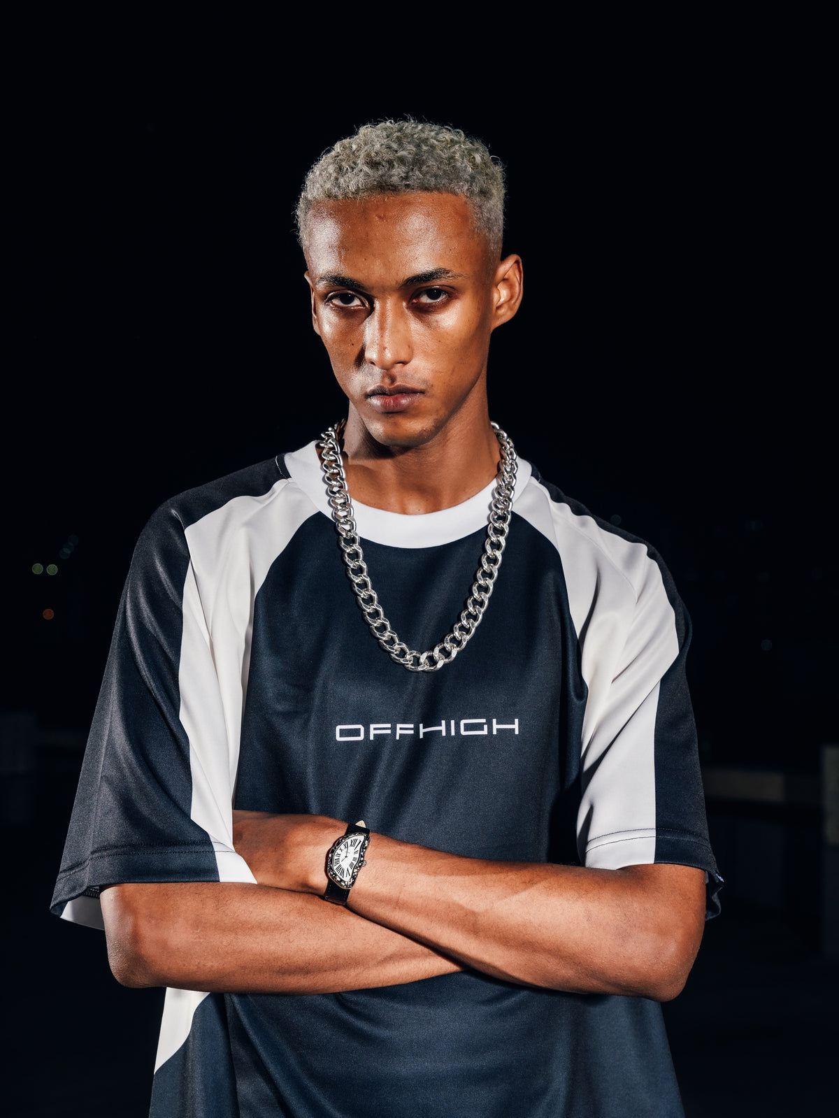 OFFHIGH SPLICE TWO TONE JERSEY