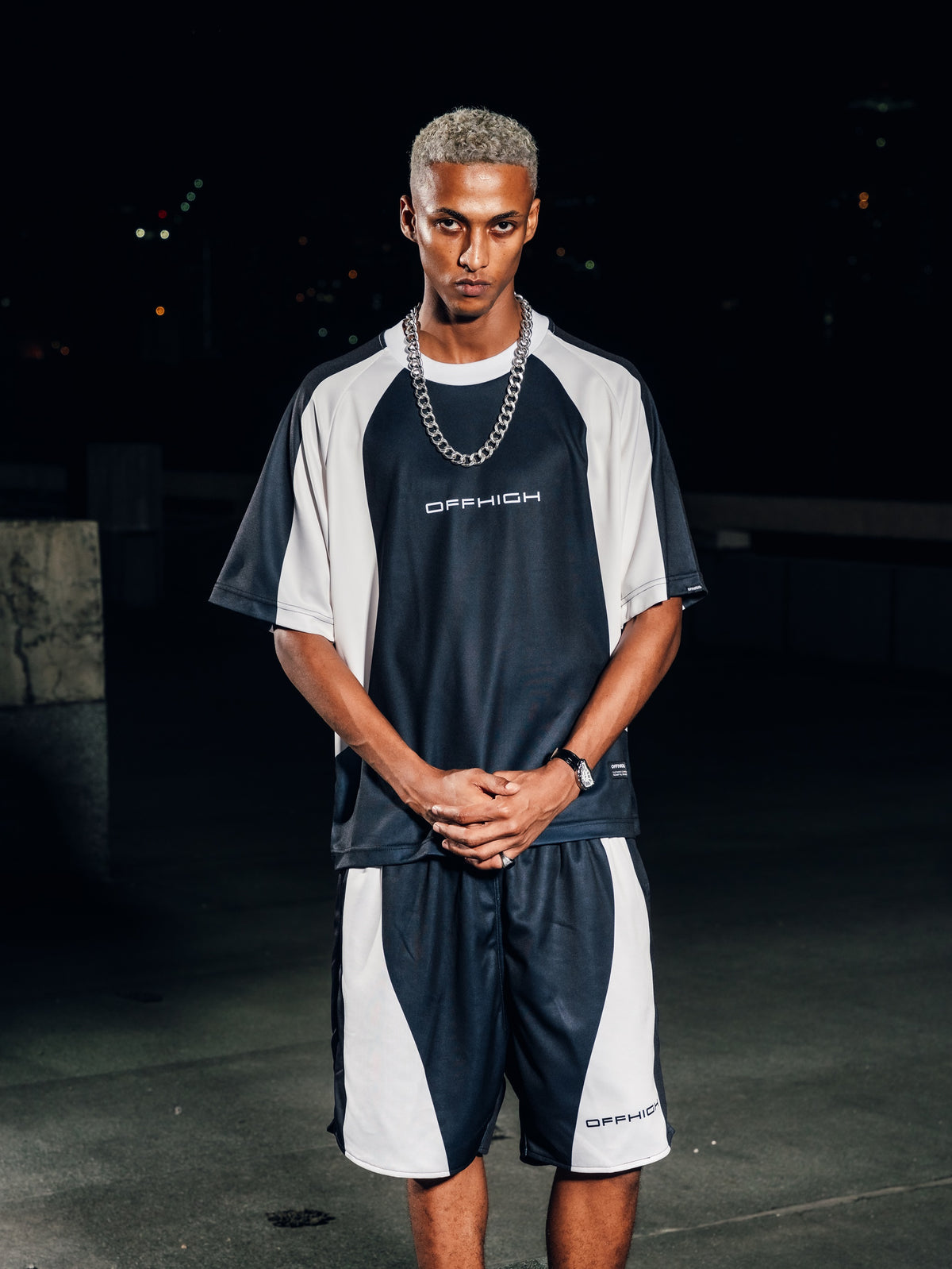 OFFHIGH SPLICE TWO TONE JERSEY
