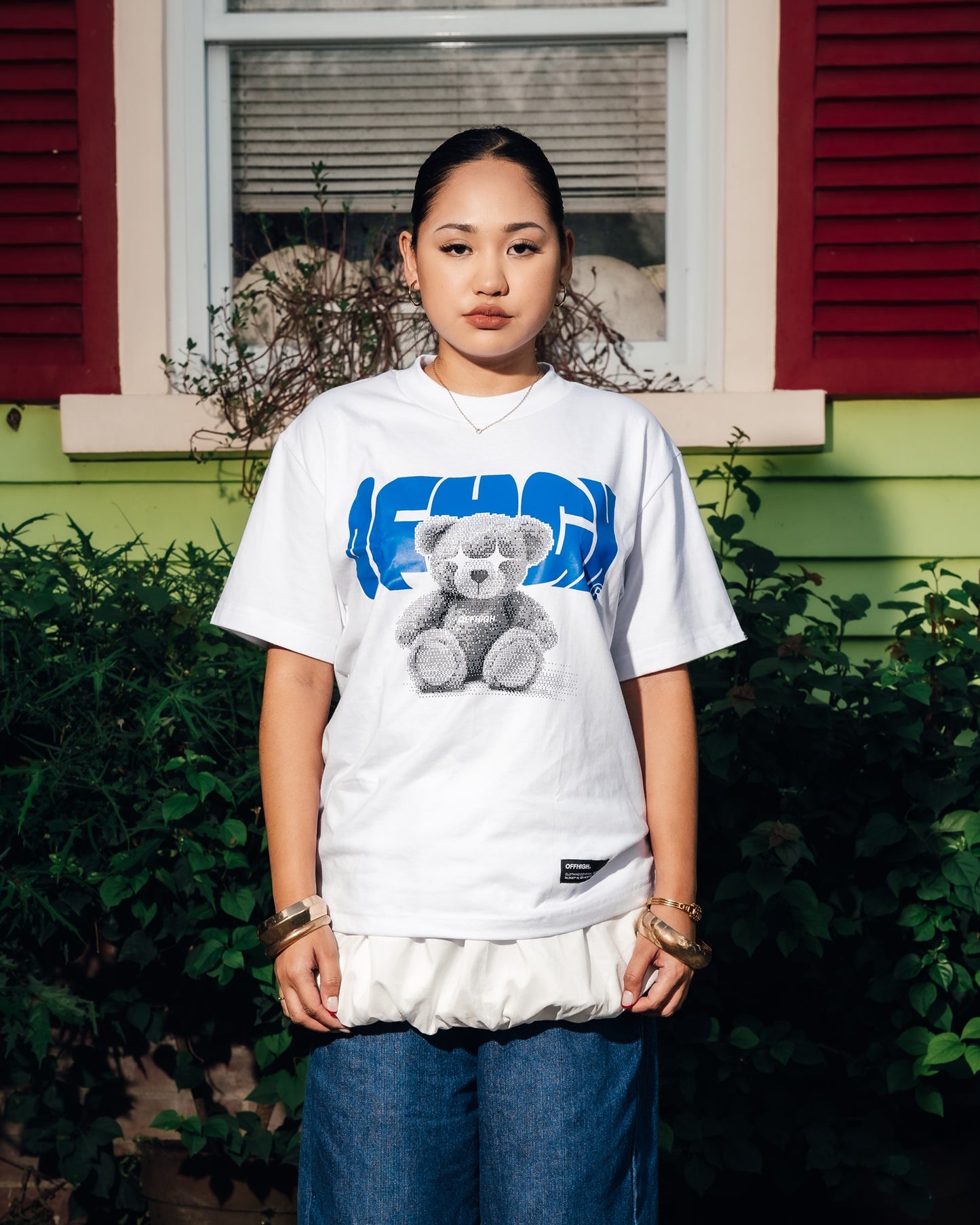 OFFHIGH CALM&PEACEFUL WHITE TSHIRT