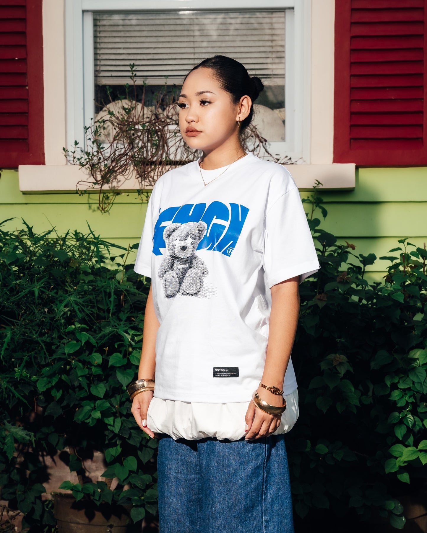 OFFHIGH CALM&PEACEFUL WHITE TSHIRT