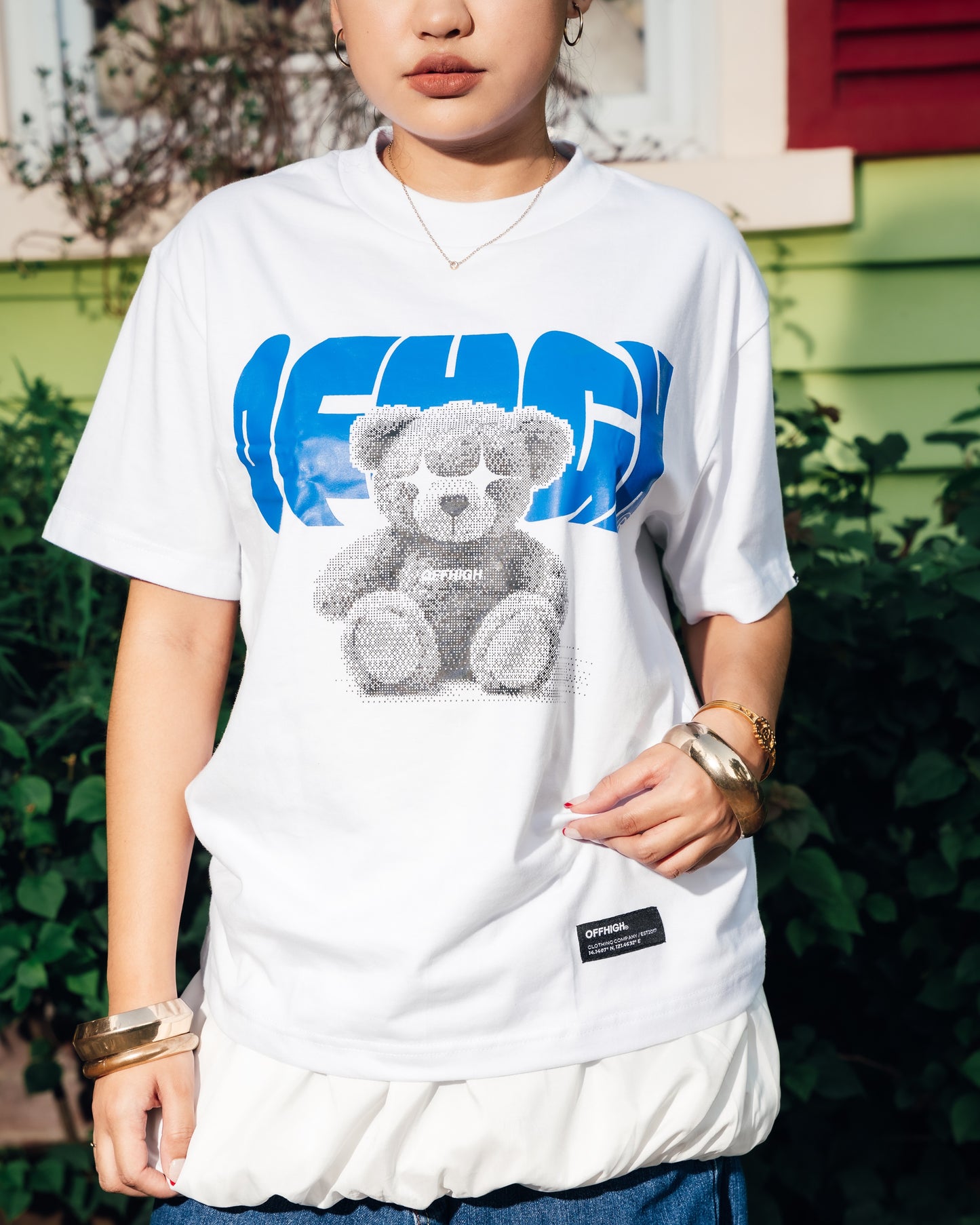 OFFHIGH CALM&PEACEFUL WHITE TSHIRT