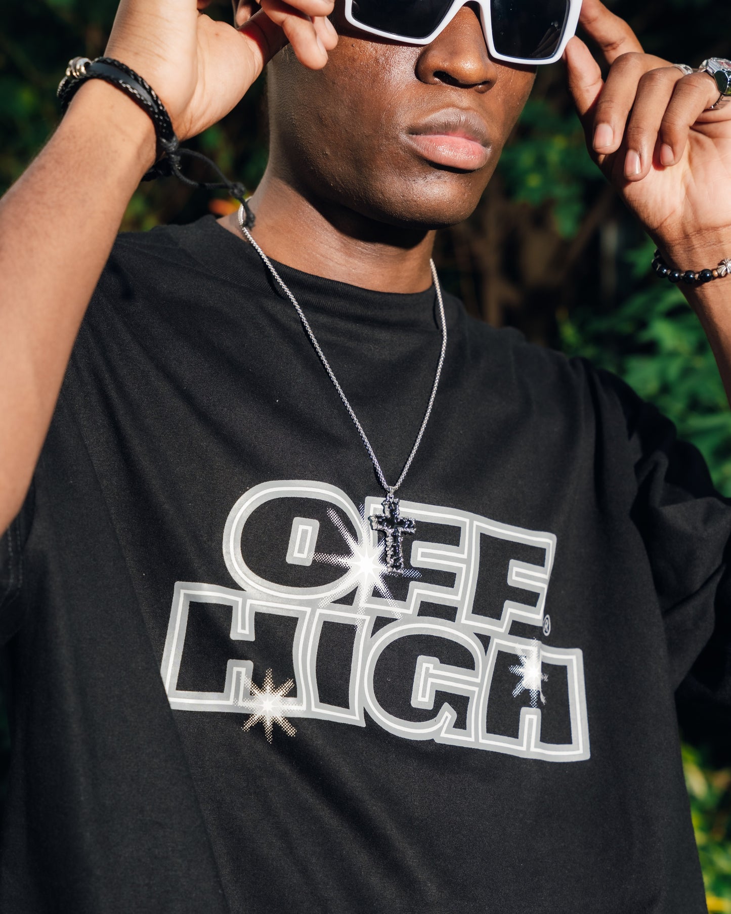 OFFHIGH FLARE BLACK TSHIRT