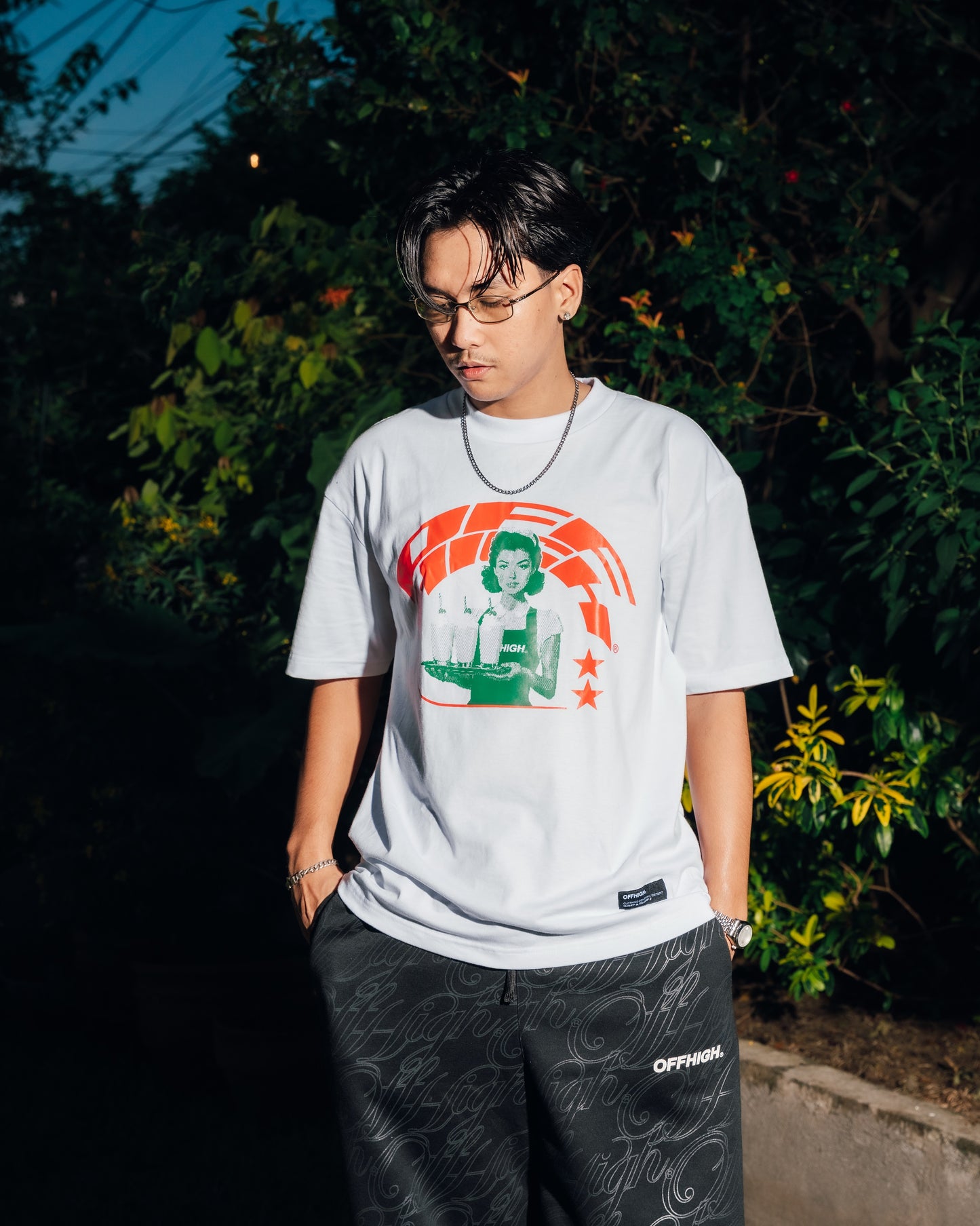 OFFHIGH SERVED WHITE TSHIRT