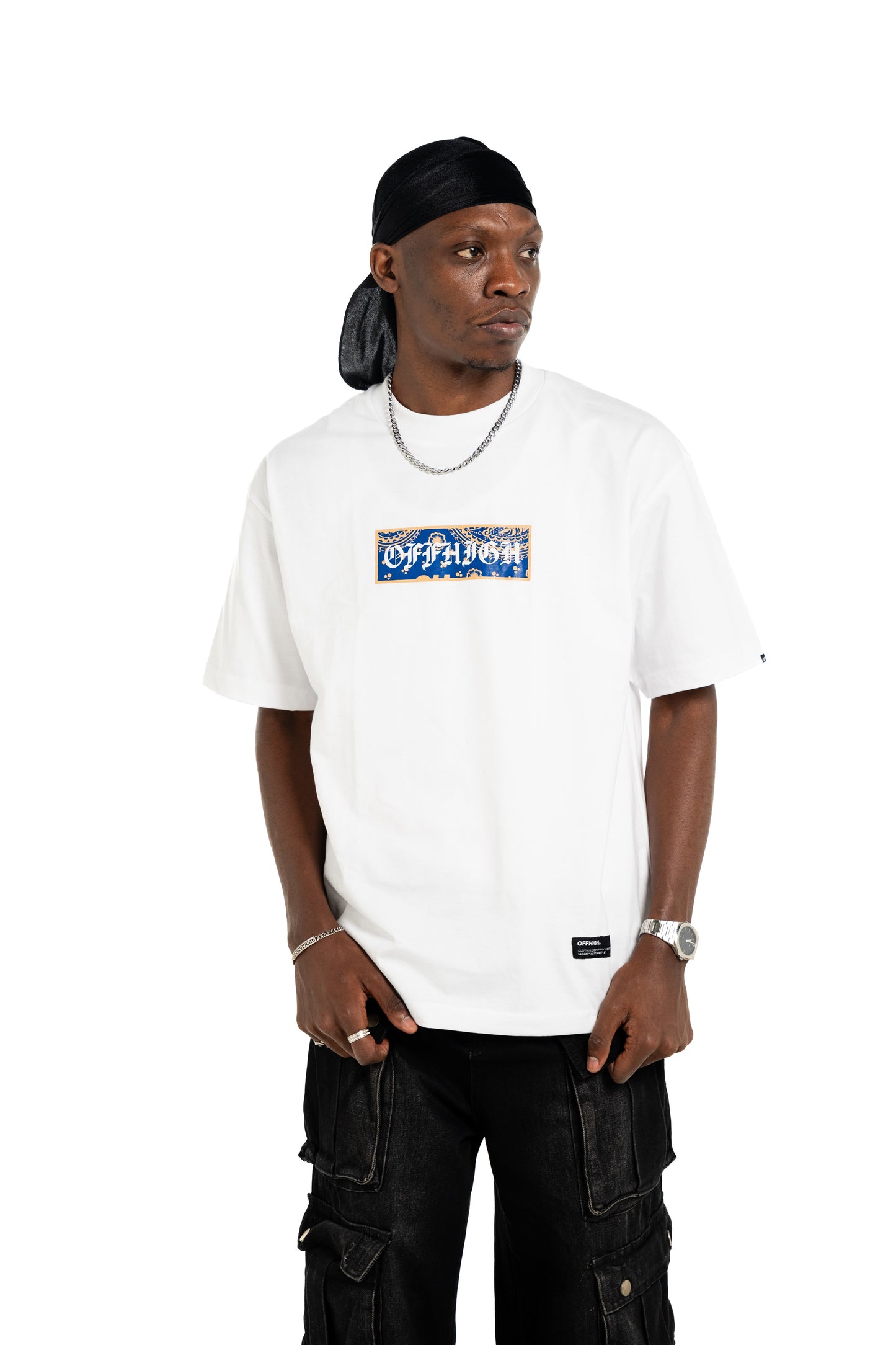 OFFHIGH PAISLEY HIGH WHITE TSHIRT