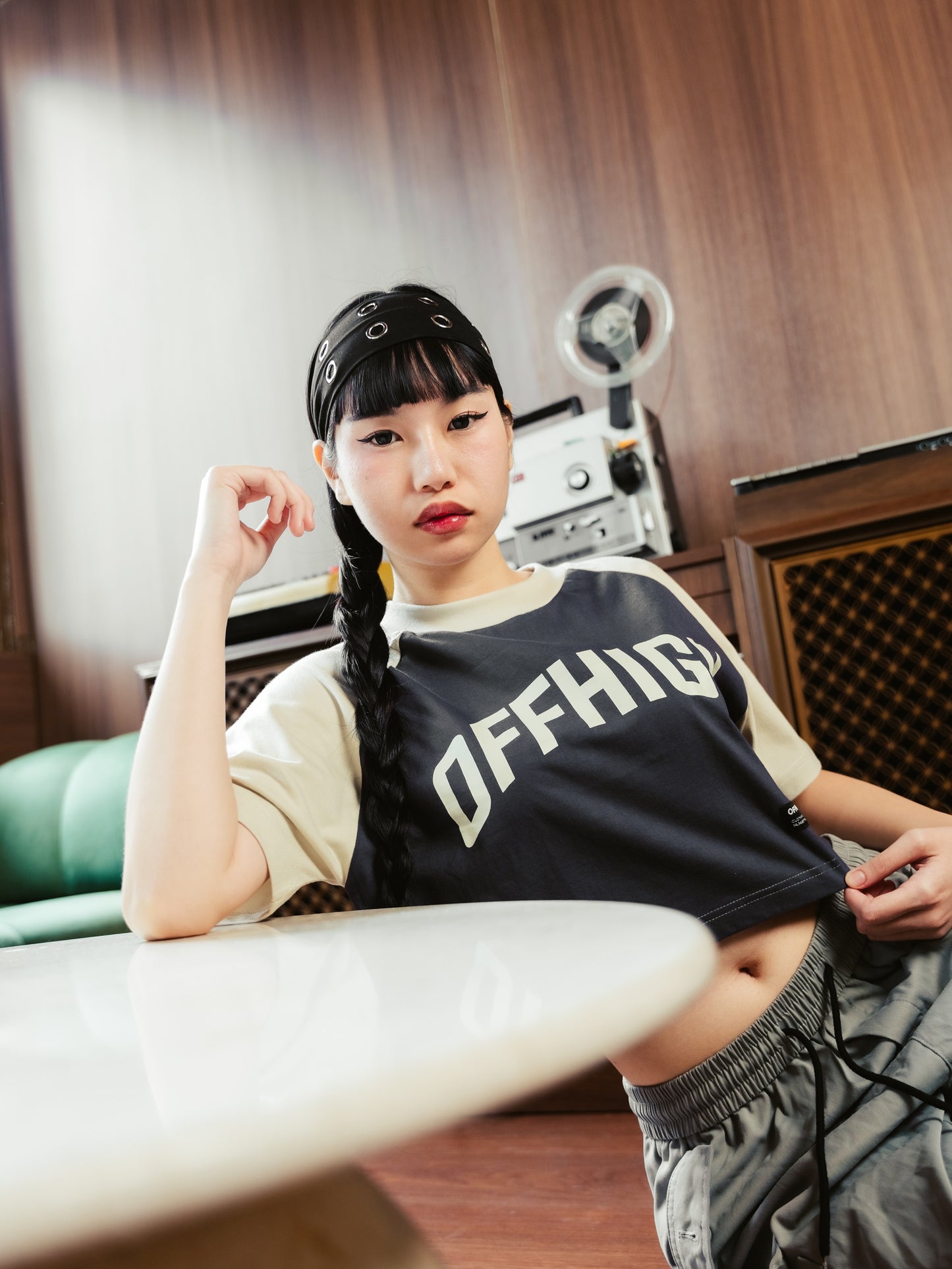 OFFHIGH RAGLAN STONE CROP TSHIRT