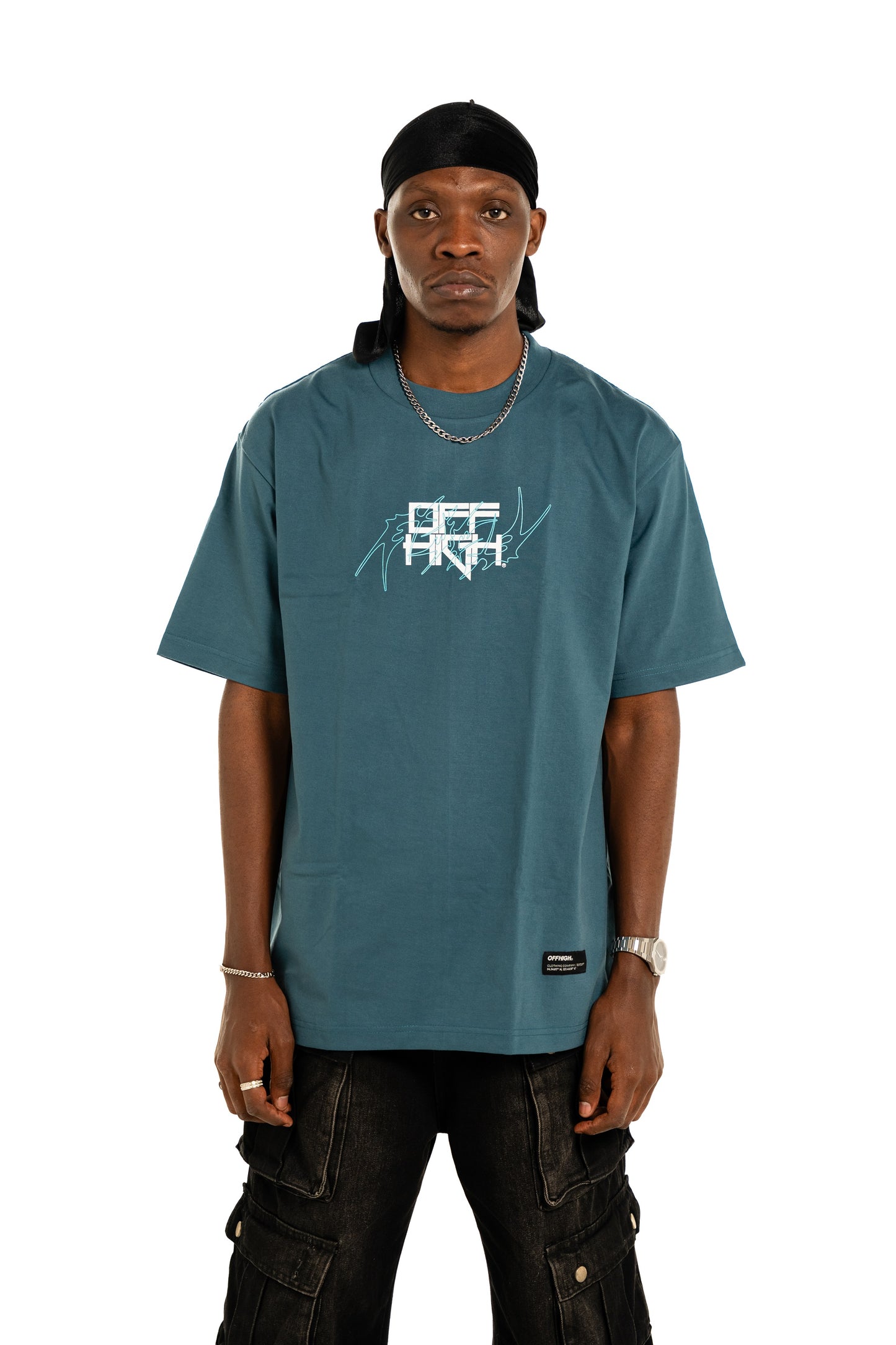 OFFHIGH NEO TRIBAL TURQUOISE TSHIRT