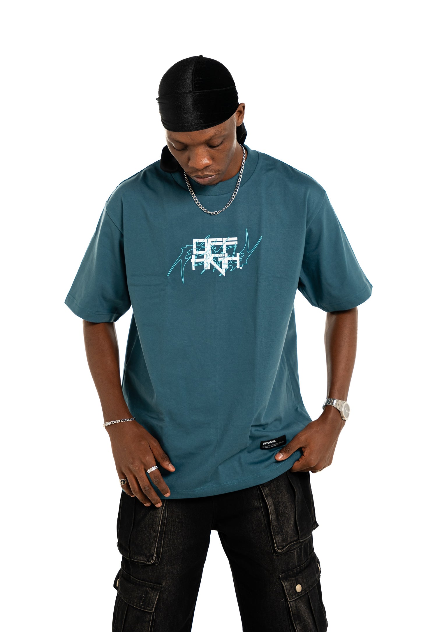 OFFHIGH NEO TRIBAL TURQUOISE TSHIRT