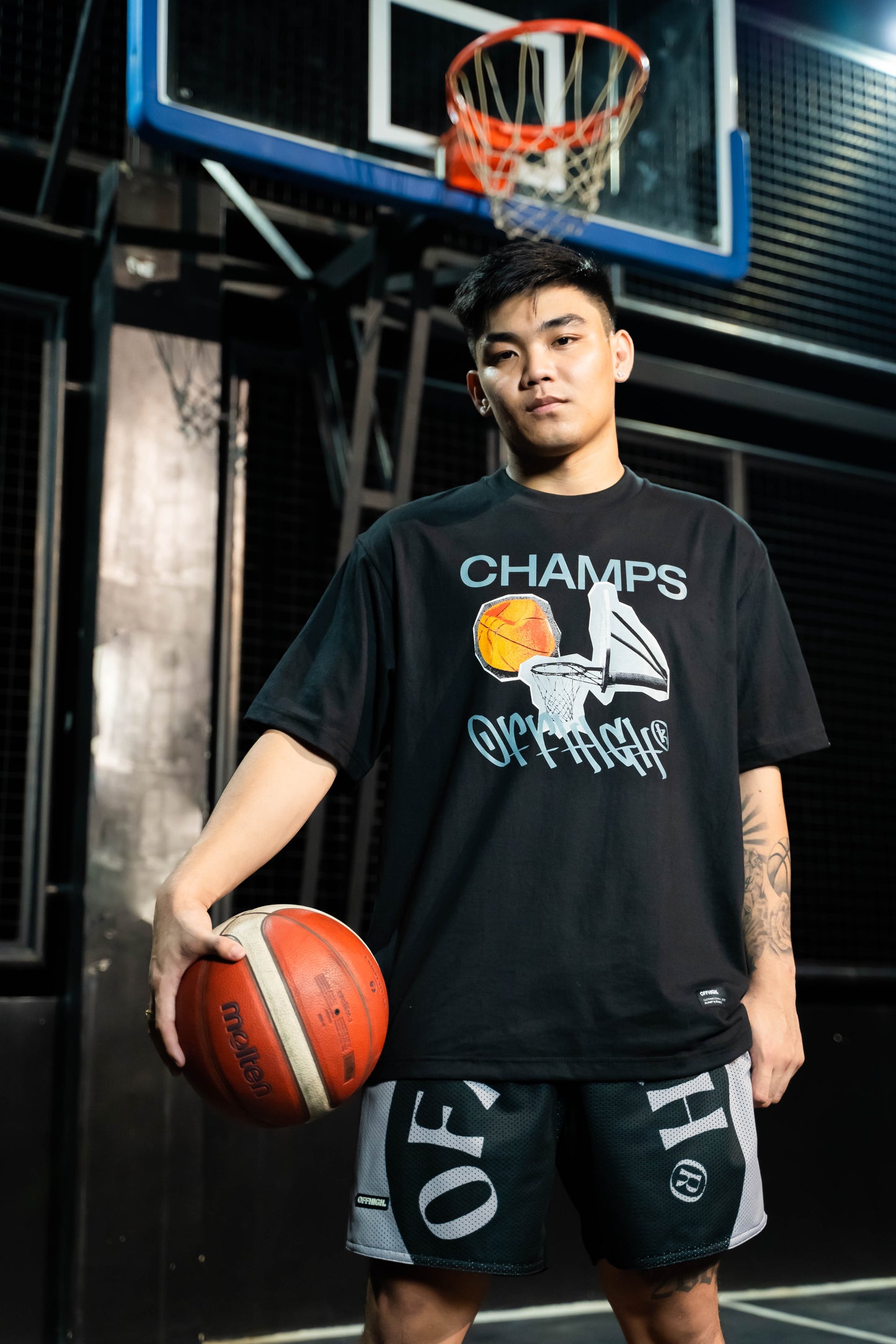 OFFHIGH STREET CHAMPS BLACK TSHIRT