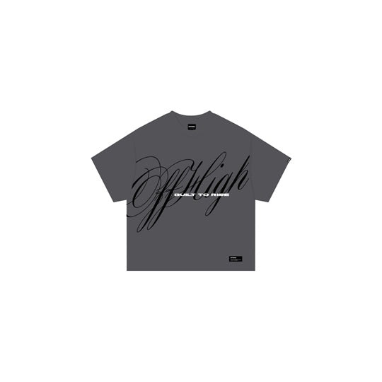 OFFHIGH BUILT TO RISE CHARCOAL TSHIRT