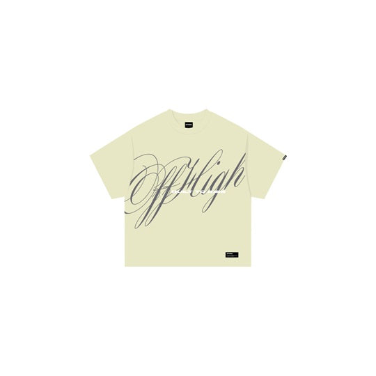 OFFHIGH BUILT TO RISE CREAM TSHIRT