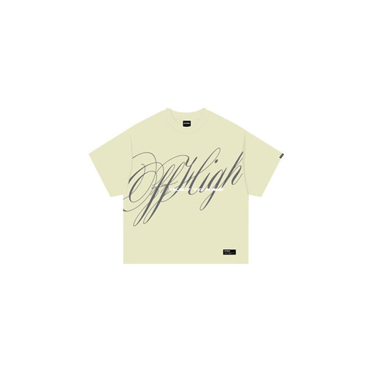 OFFHIGH BUILT TO RISE CREAM TSHIRT