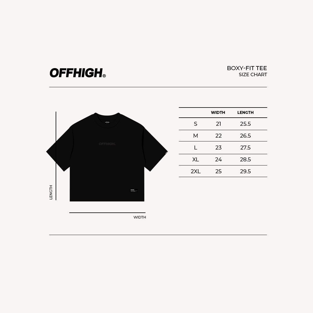 OFFHIGH SHADOW THREAD FATIGUE TSHIRT (BOXY FIT)