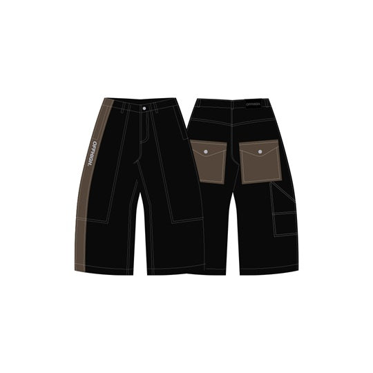 OFFHIGH GLEAM TWILL BLACK PANTS
