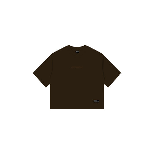 OFFHIGH SHADOW THREAD CHOCO TSHIRT (BOXY FIT)