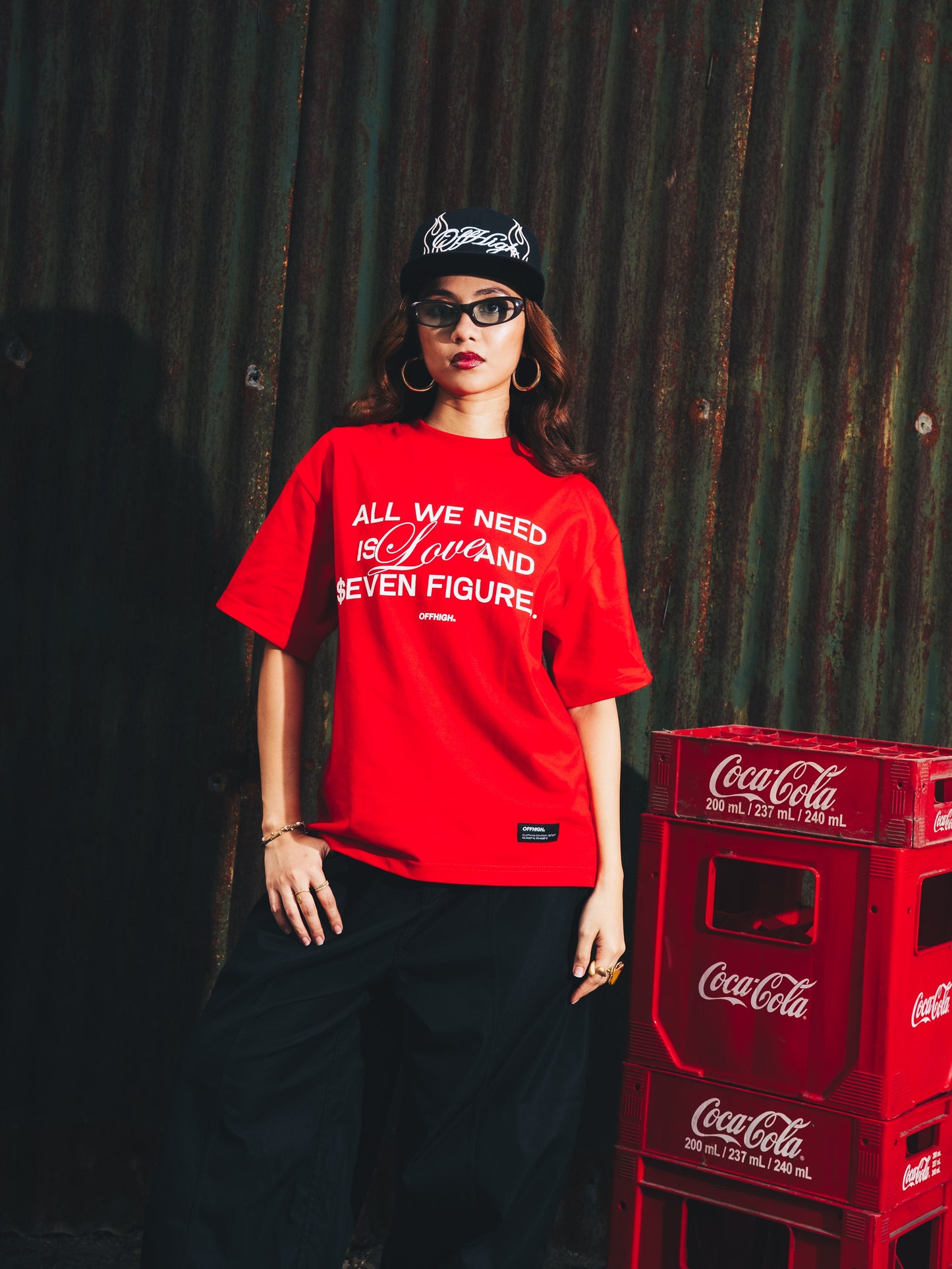 OFFHIGH  7 FIGS RED TSHIRT