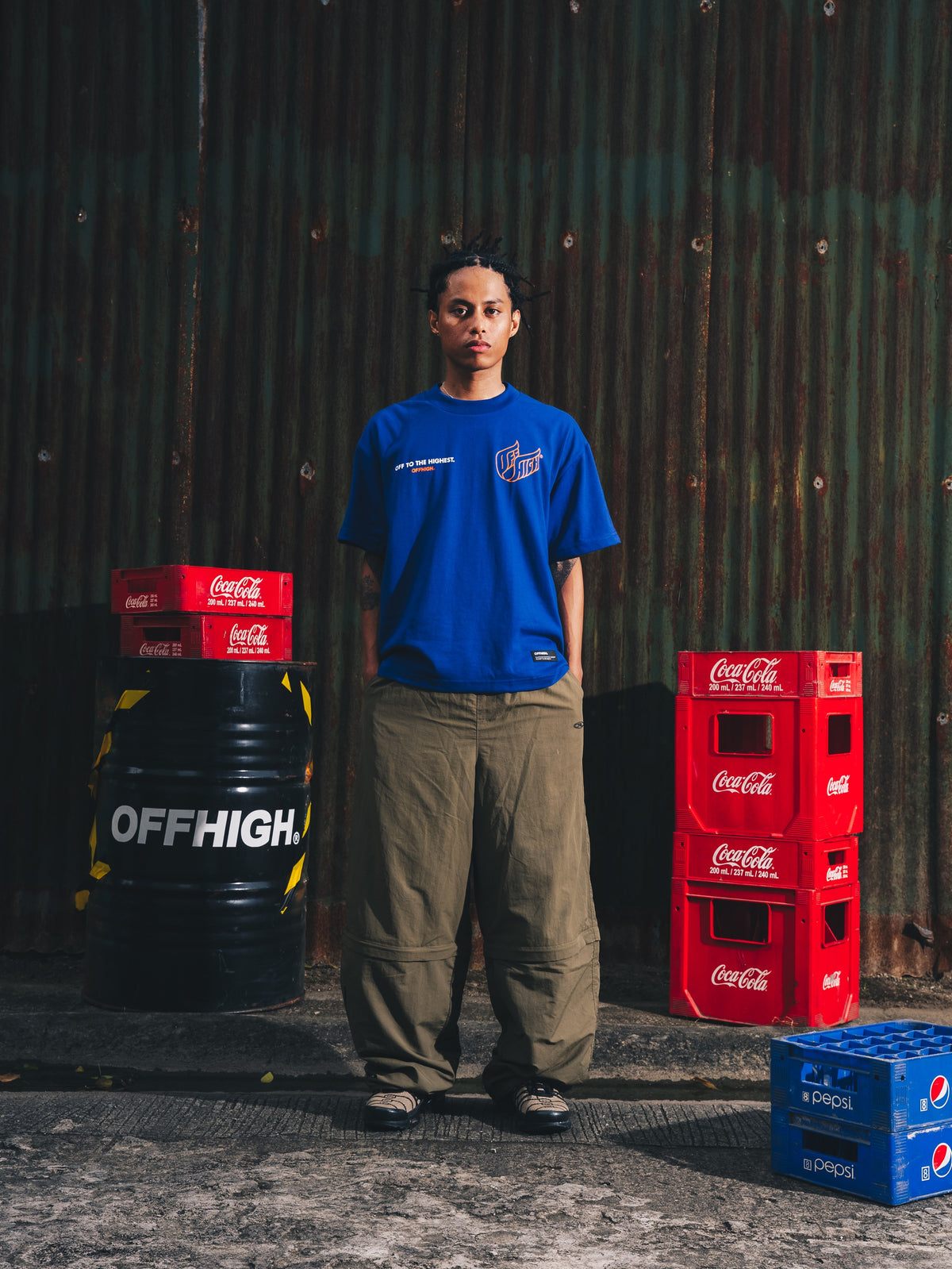 OFFHIGH TAKE FLIGHT BLUE TSHIRT