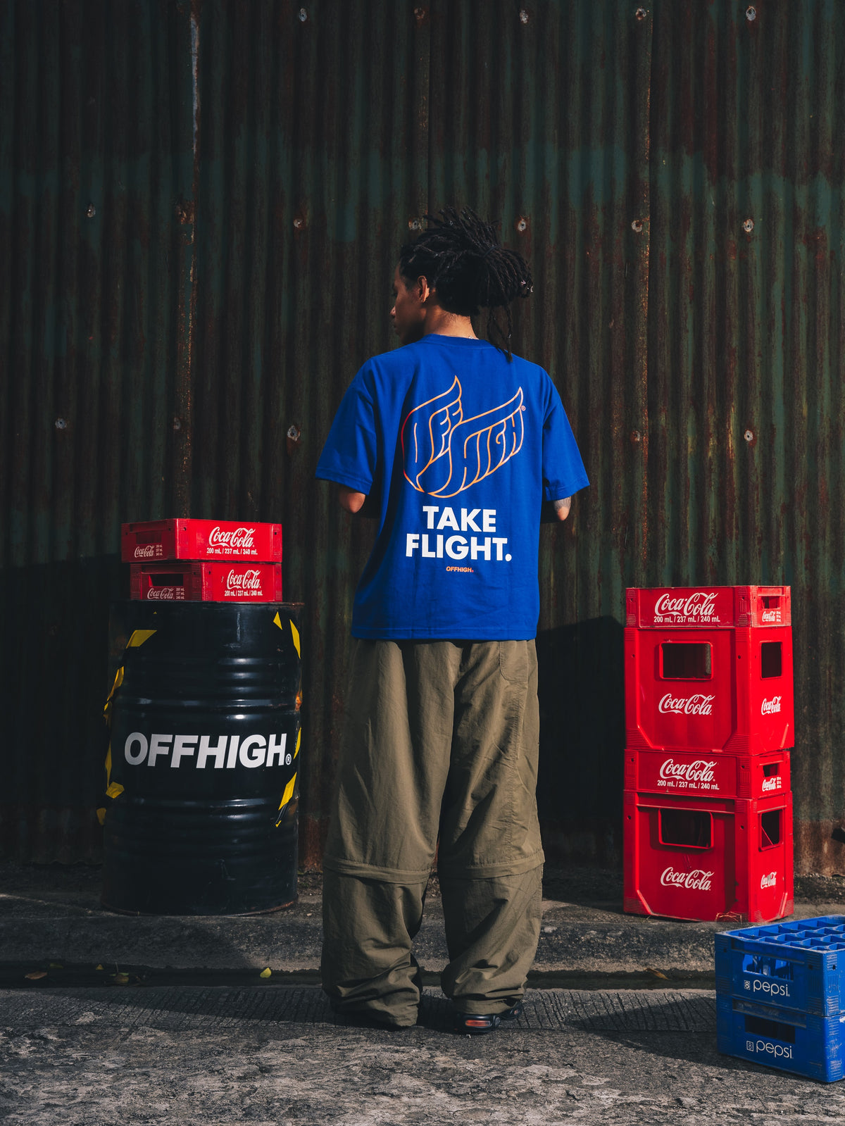 OFFHIGH TAKE FLIGHT BLUE TSHIRT