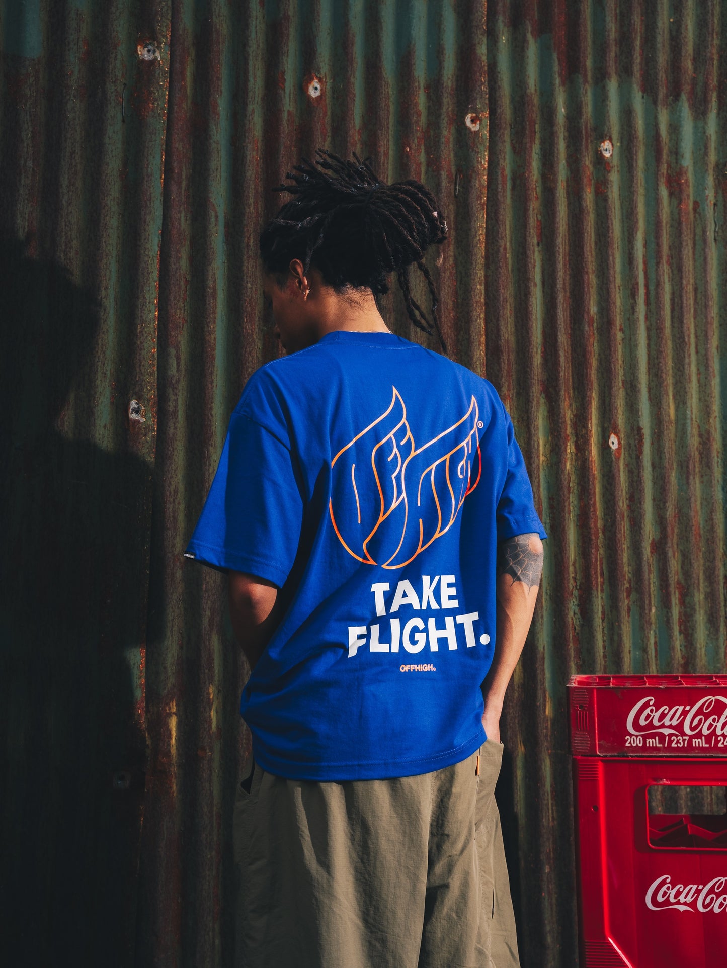 OFFHIGH TAKE FLIGHT BLUE TSHIRT