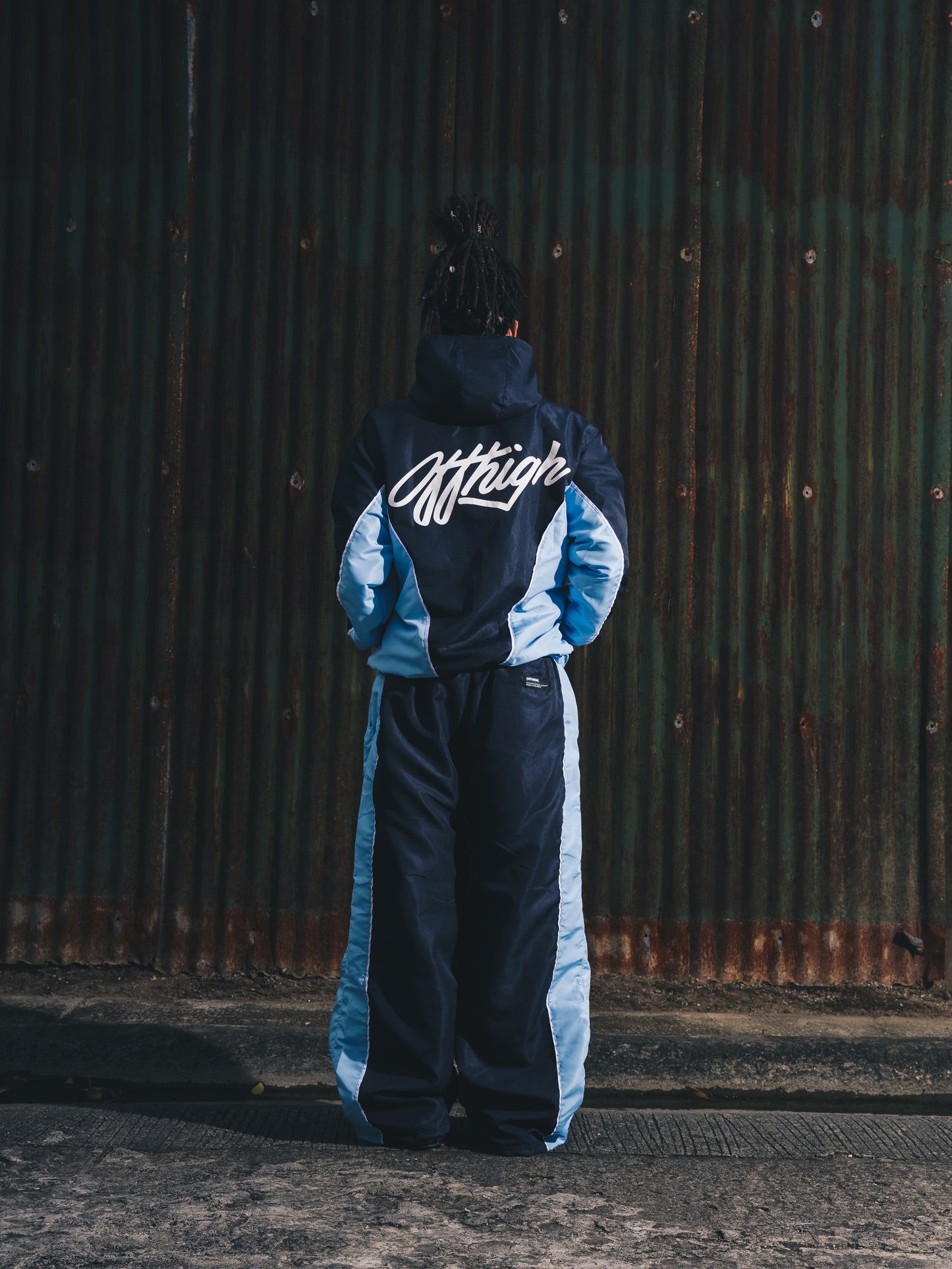 OFFHIGH BONE DRY BLUE WINDBREAKER