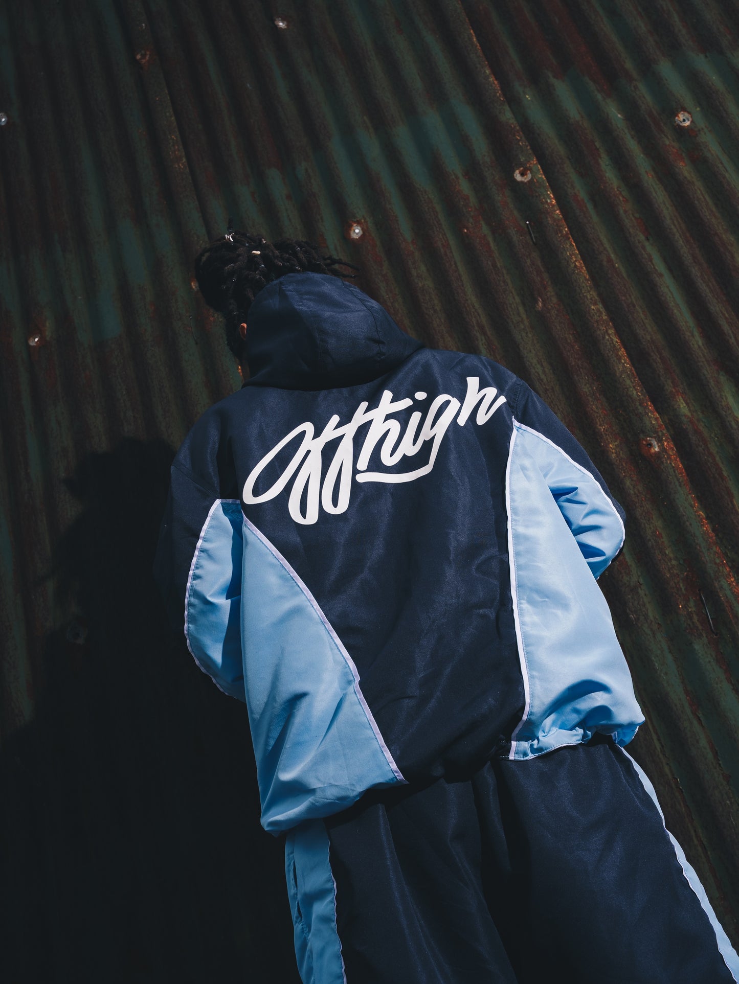 OFFHIGH BONE DRY BLUE WINDBREAKER
