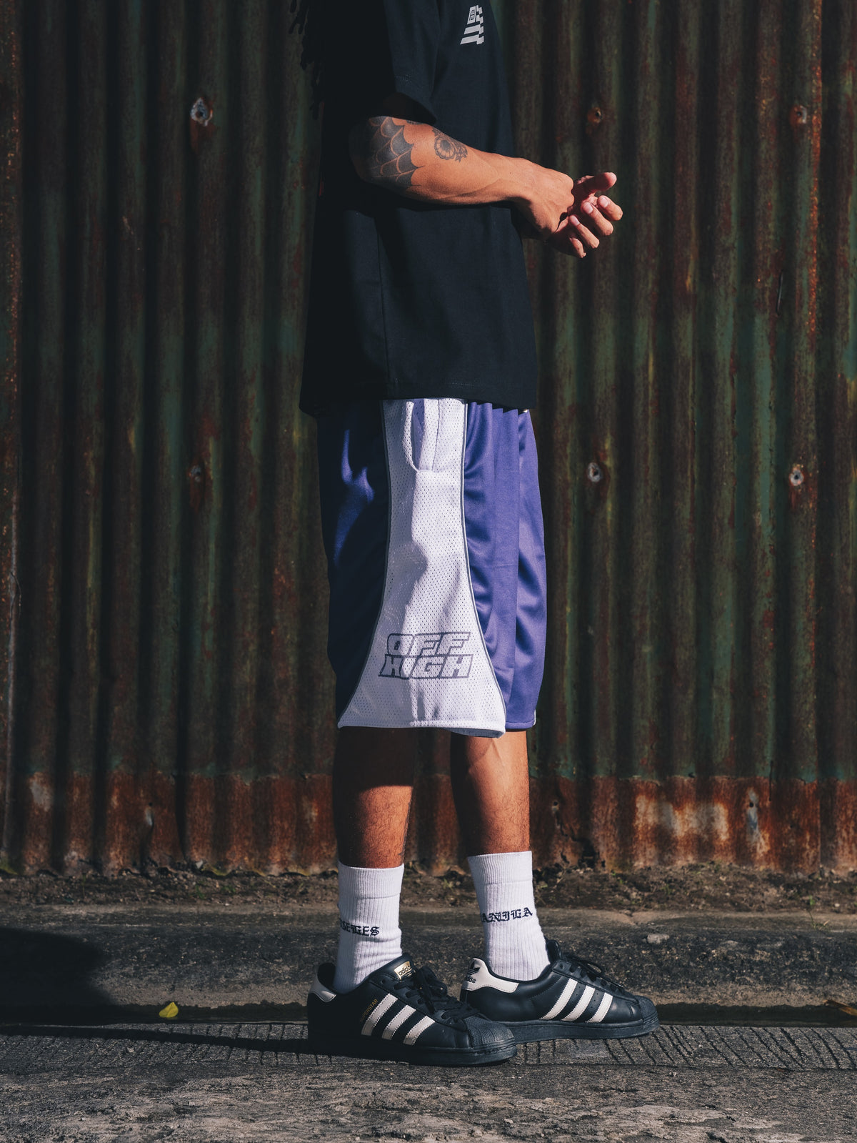 OFFHIGH ROUTINE BLUE MESH SHORT