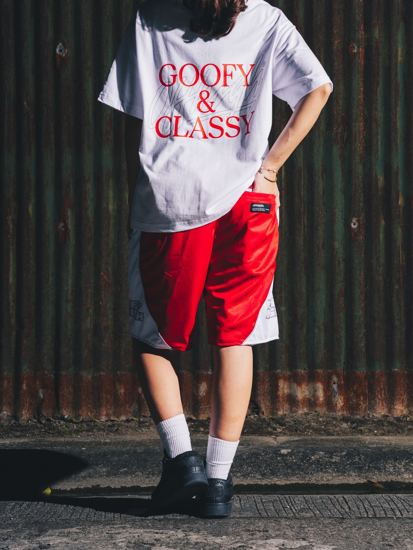 OFFHIGH ROUTINE RED MESH SHORT