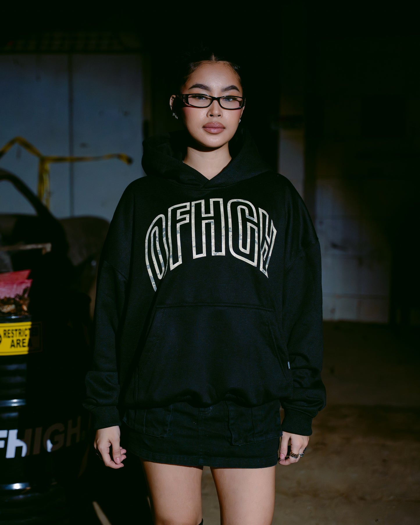 OFFHIGH ANONYMOUS BLACK HOODIE