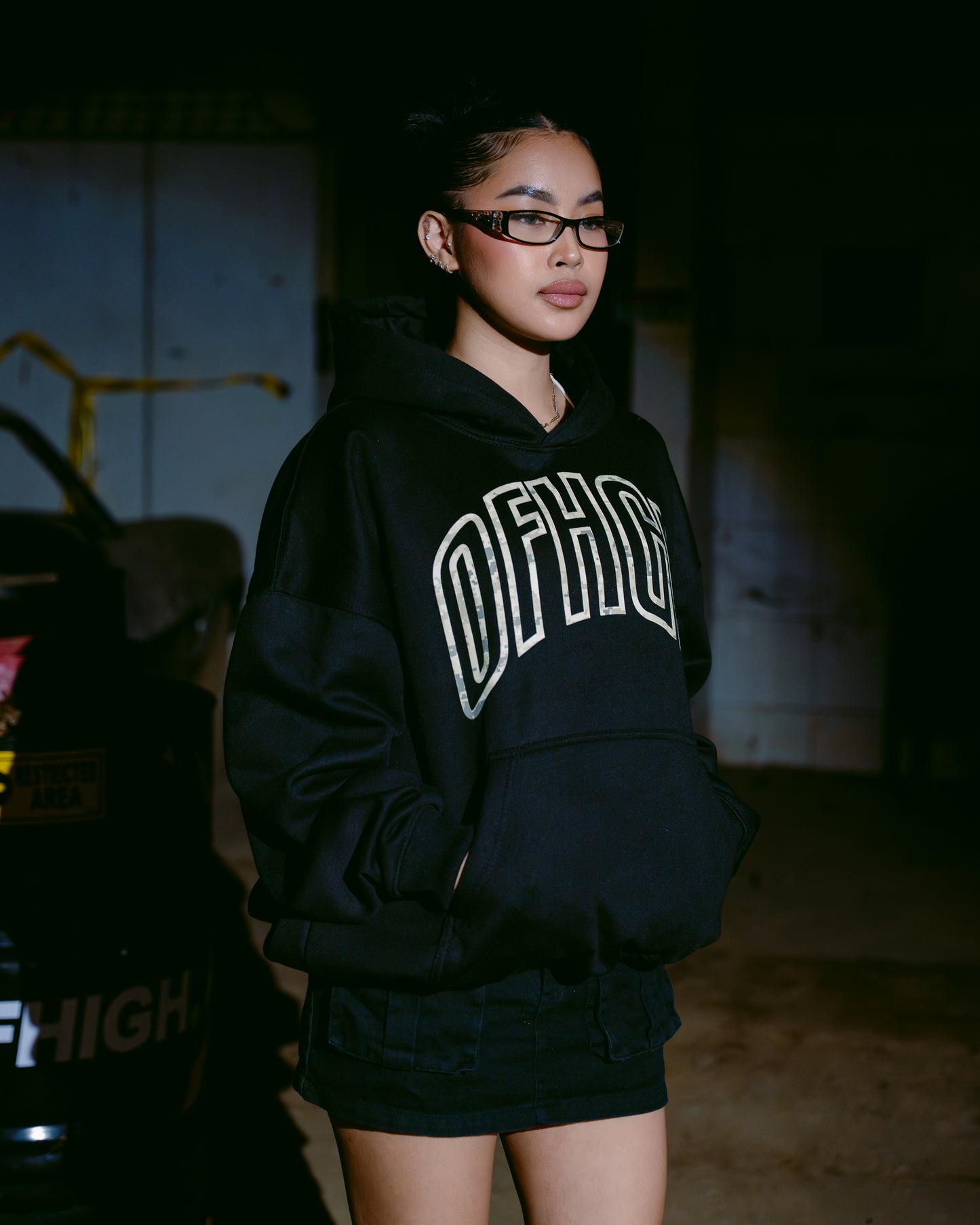 OFFHIGH ANONYMOUS BLACK HOODIE