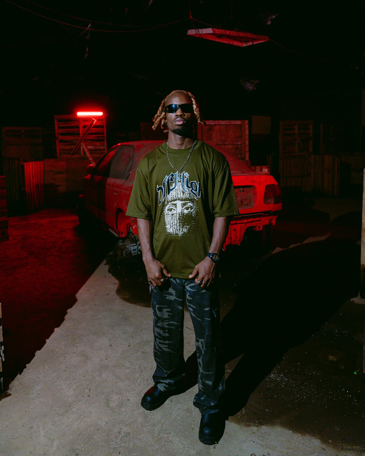 OFFHIGH REBEL  FATIGUE GREEN  TSHIRT