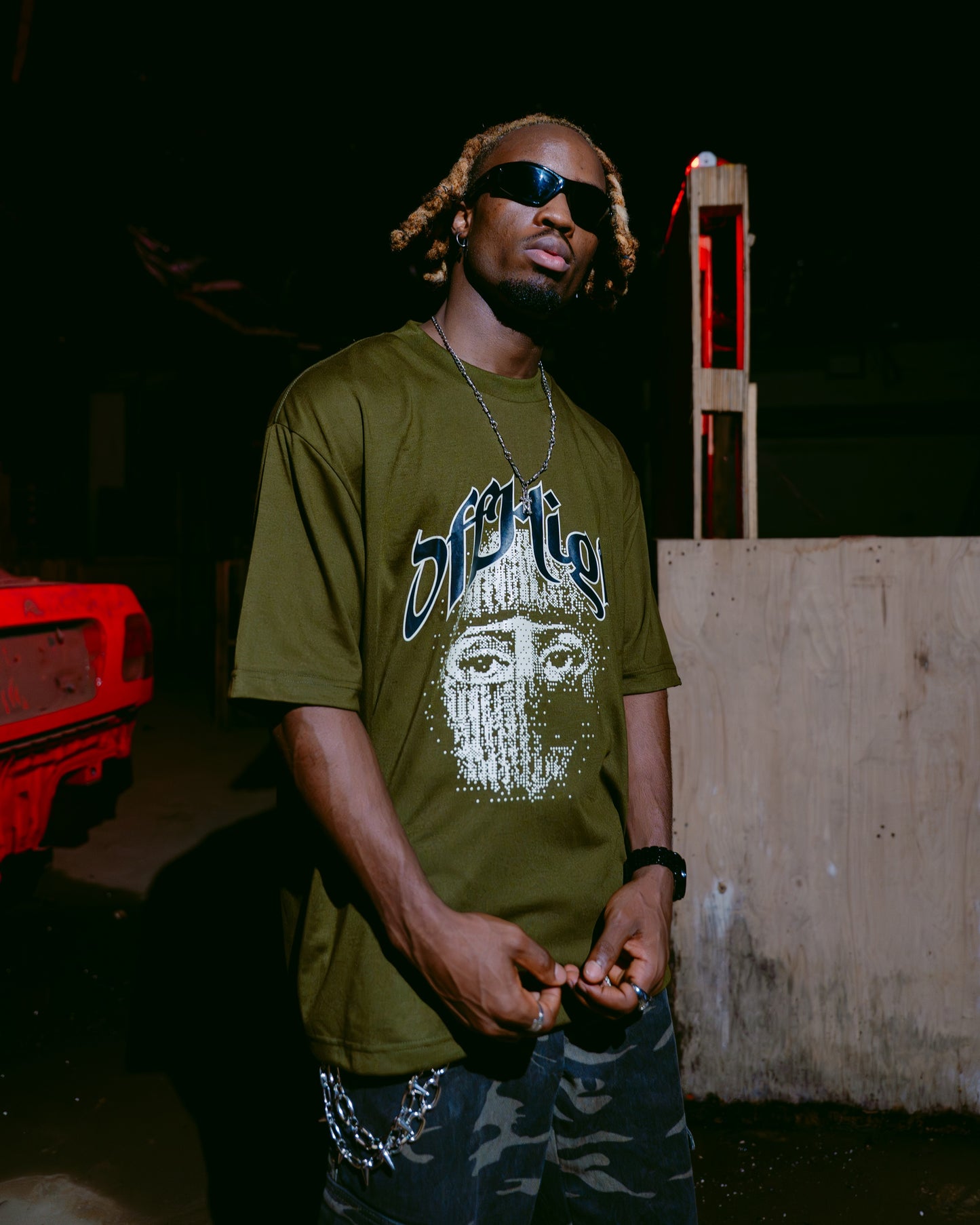 OFFHIGH REBEL  FATIGUE GREEN  TSHIRT