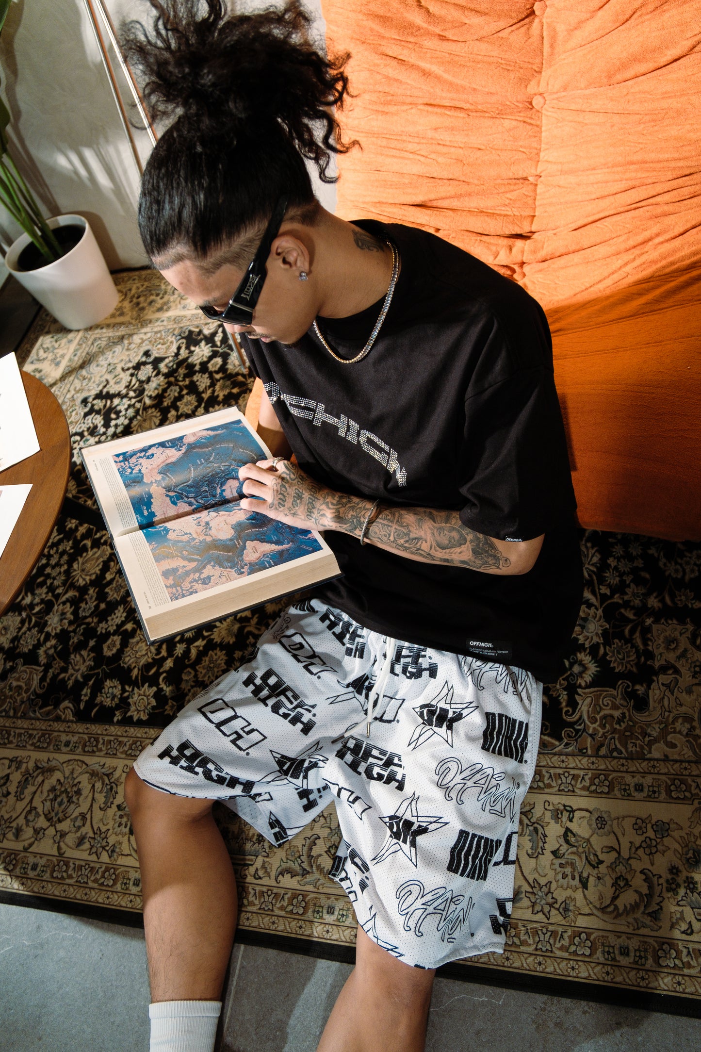 OFFHIGH PRIDE WHITE MESH SHORT