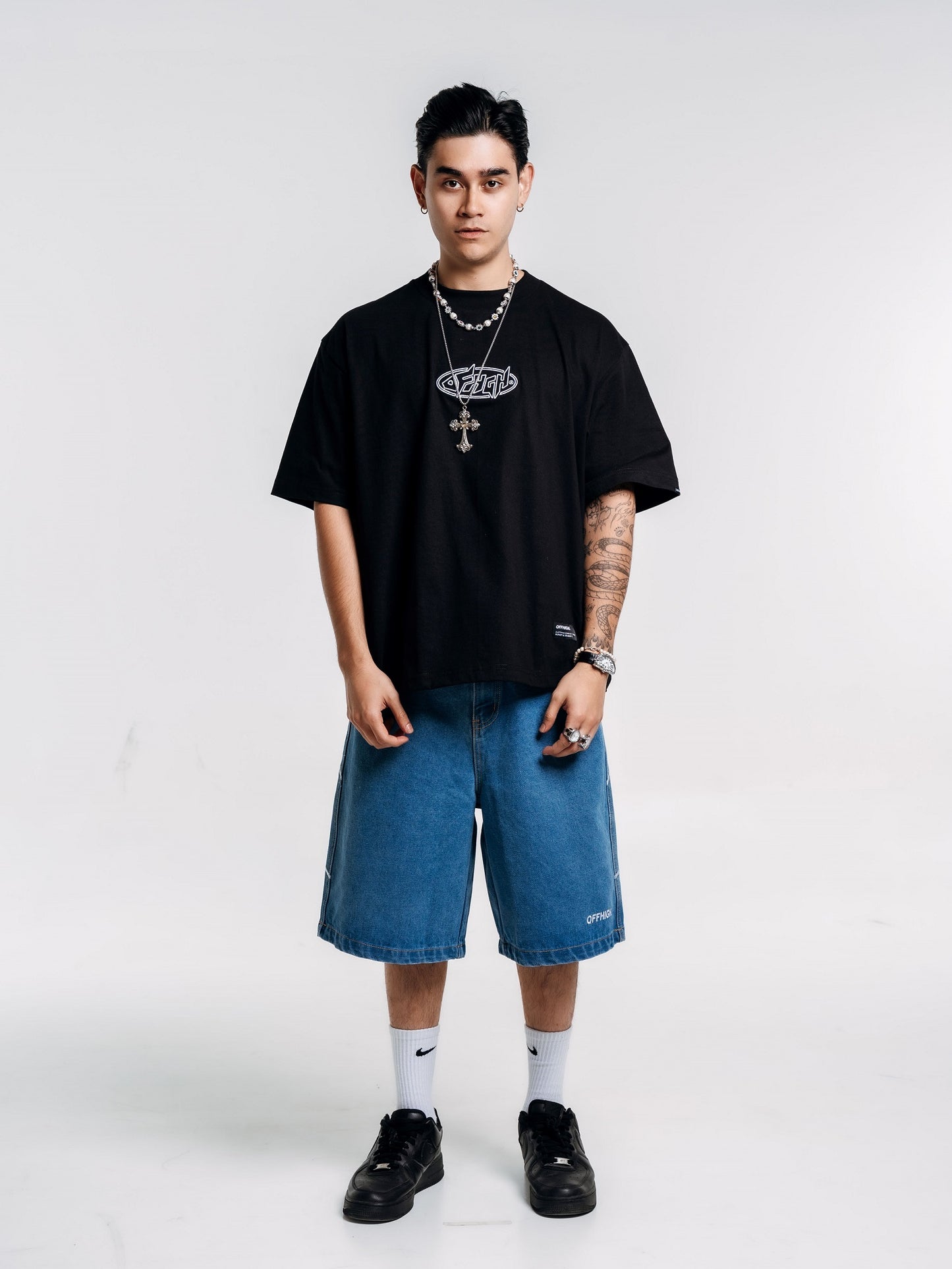 OFFHIGH ELLIPTIC BLACK TSHIRT
