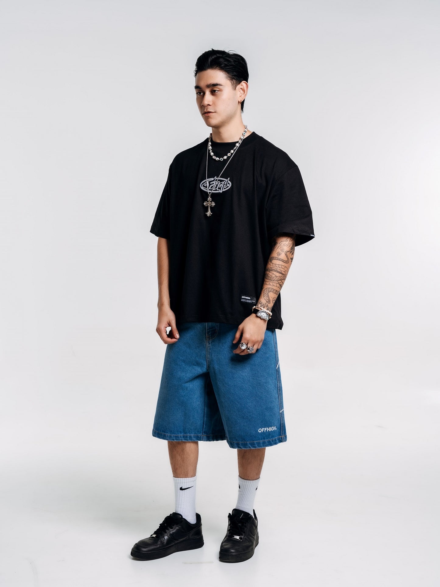 OFFHIGH ELLIPTIC BLACK TSHIRT