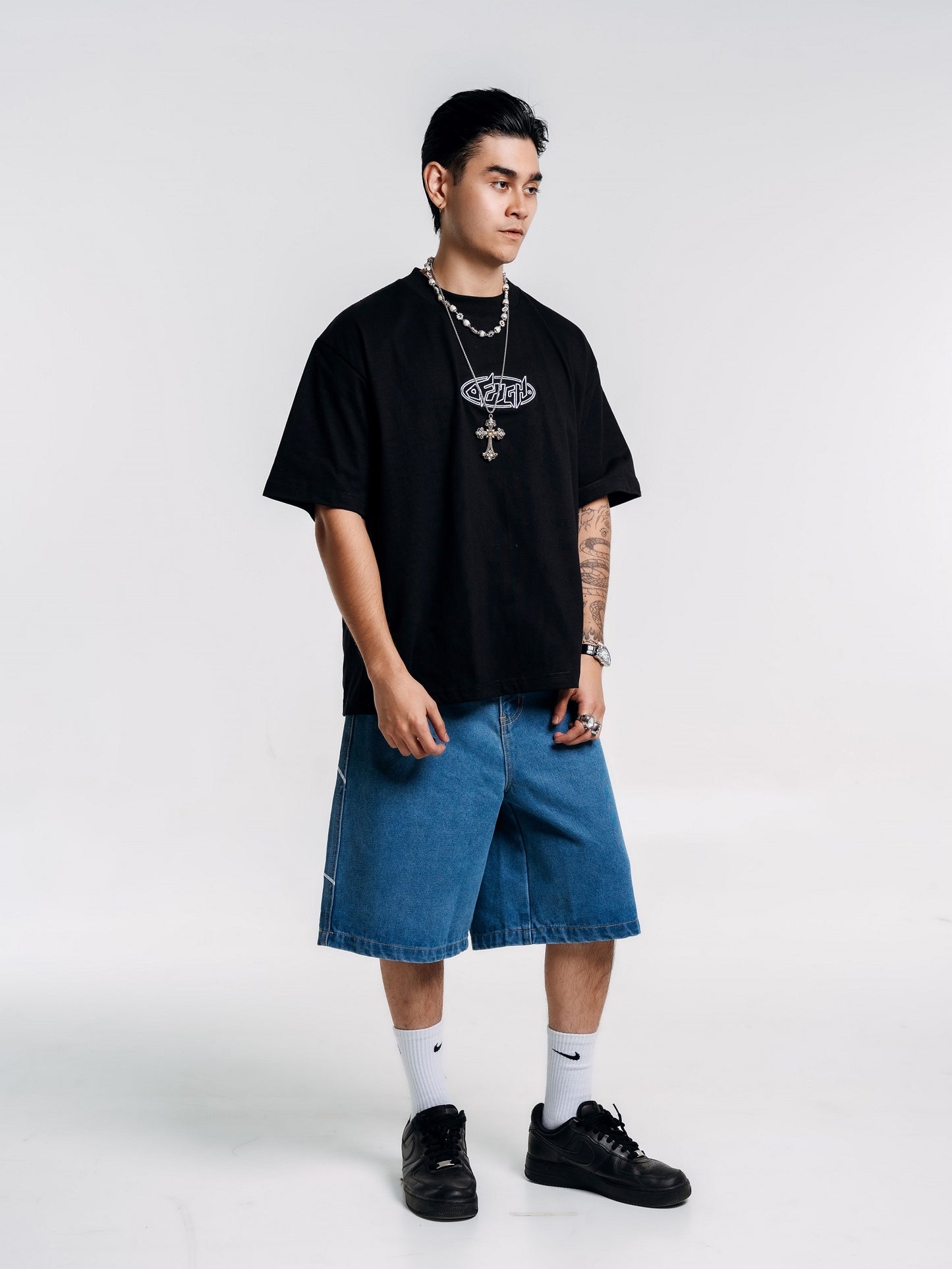 OFFHIGH ELLIPTIC BLACK TSHIRT