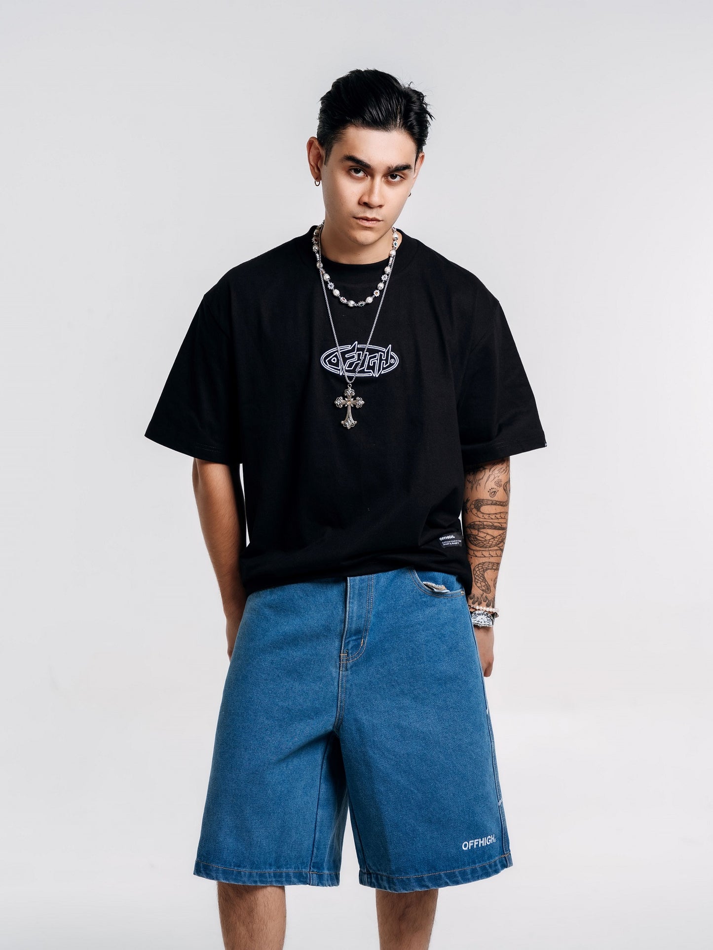 OFFHIGH ELLIPTIC BLACK TSHIRT