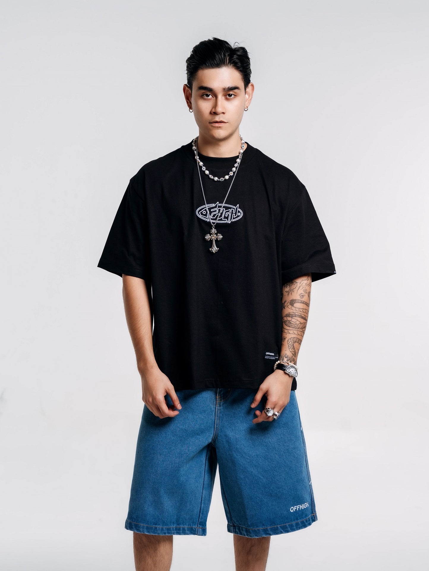 OFFHIGH ELLIPTIC BLACK TSHIRT