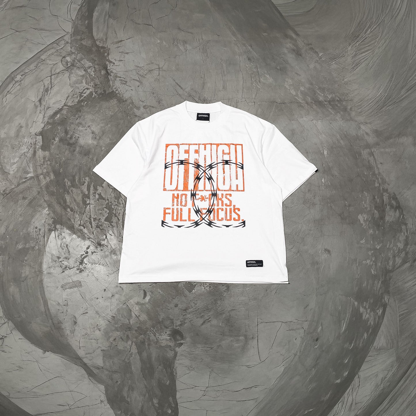 OFFHIGH FOCUS WHITE TSHIRT